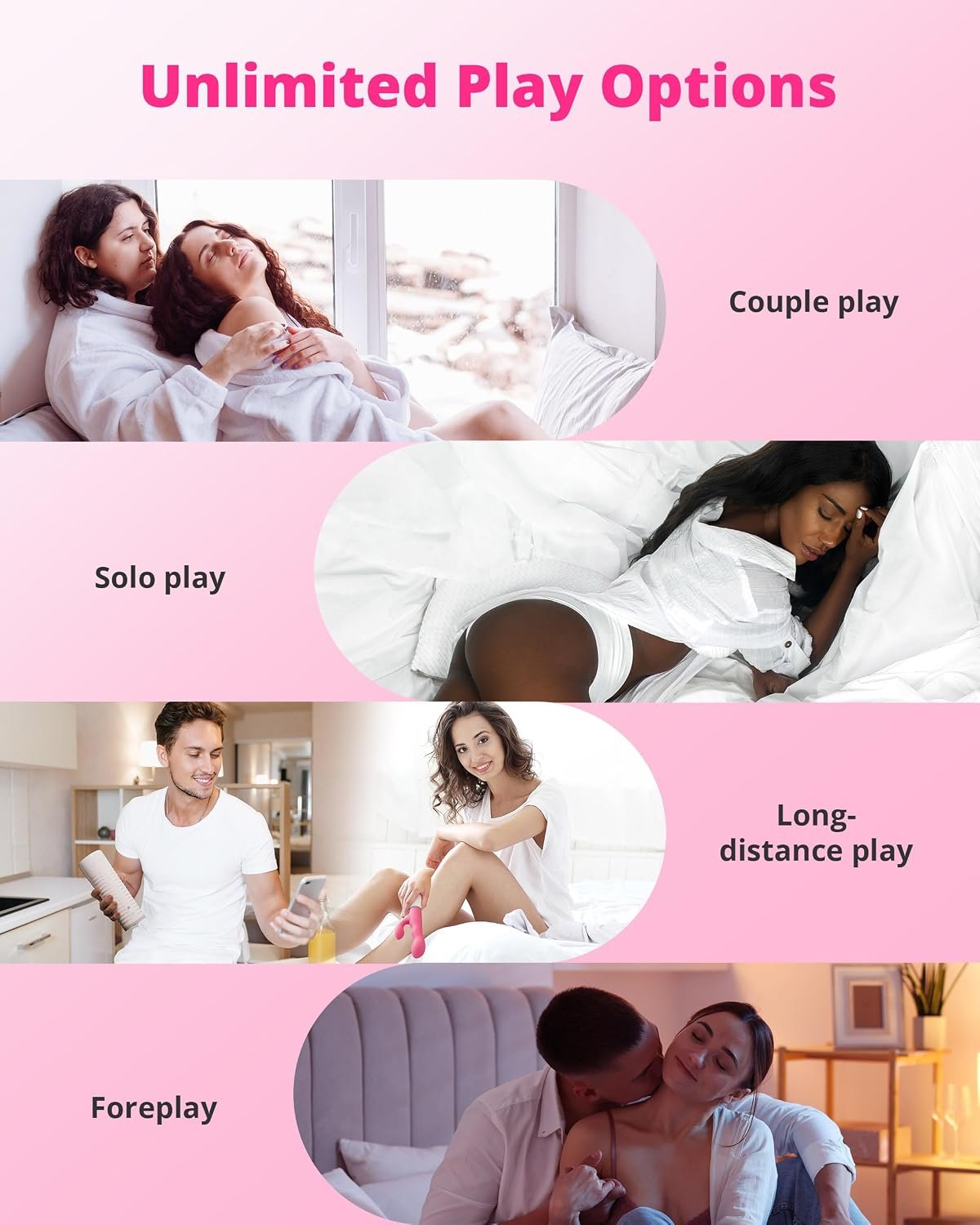 LOVENSE Nora Rabbit Vibrator with Remote, Rotating Dildo G Spot Vibrator | Clitoral Simulation, Dual Stimulation, Long Distance Bluetooth, 10000+ Vibration Modes, Waterproof, USB Rechargeable - Image 6