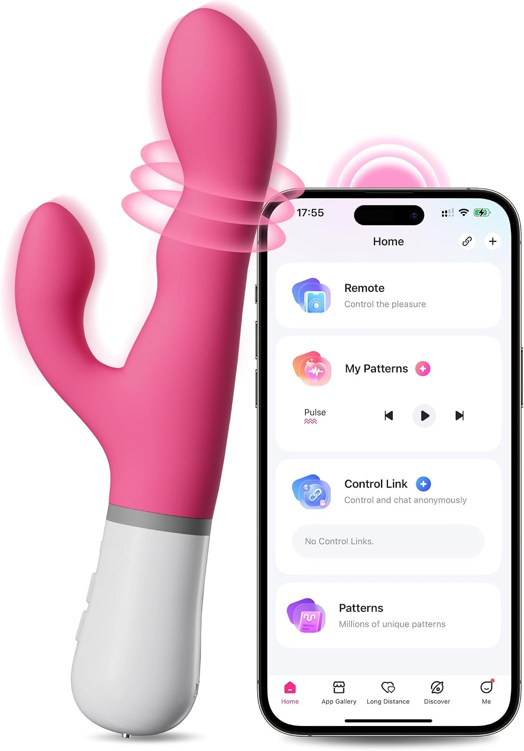 LOVENSE Nora Rabbit Vibrator with Remote, Rotating Dildo G Spot Vibrator | Clitoral Simulation, Dual Stimulation, Long Distance Bluetooth, 10000+ Vibration Modes, Waterproof, USB Rechargeable - Image 8