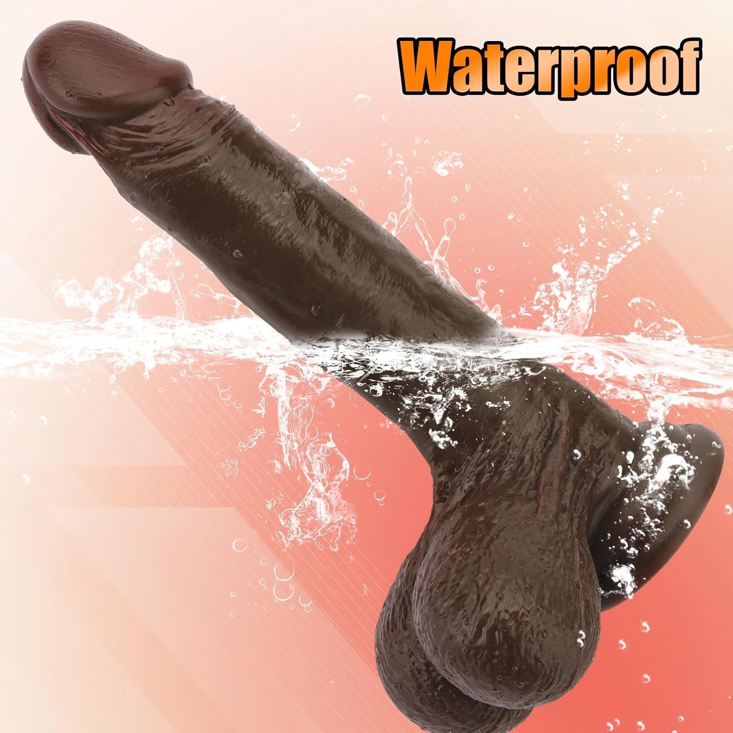 Realistic Huge Dildo with Big Swinging Balls Sex Toys, 9.05“ Long Dildos for Anal G spot Stimulate, Soft Liquid Silicone Didlo with Suction Cup, Real Skin Thick Anal Dildo for Men Women Couples - Image 7