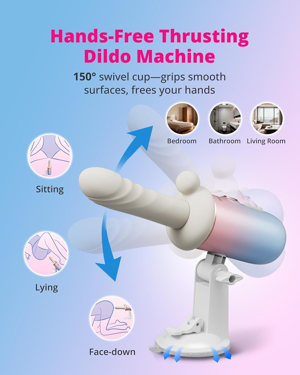 LOVENSE Spinel Thrusting Dildo Vibrating&Heating Dildo Machine App Control | G-Spot & Clit Dual Stimulation, High-Speed Thrusting, Adjustable Angle, Hands-Free, Couples Sex Toy, Long-Distance Adult Toy