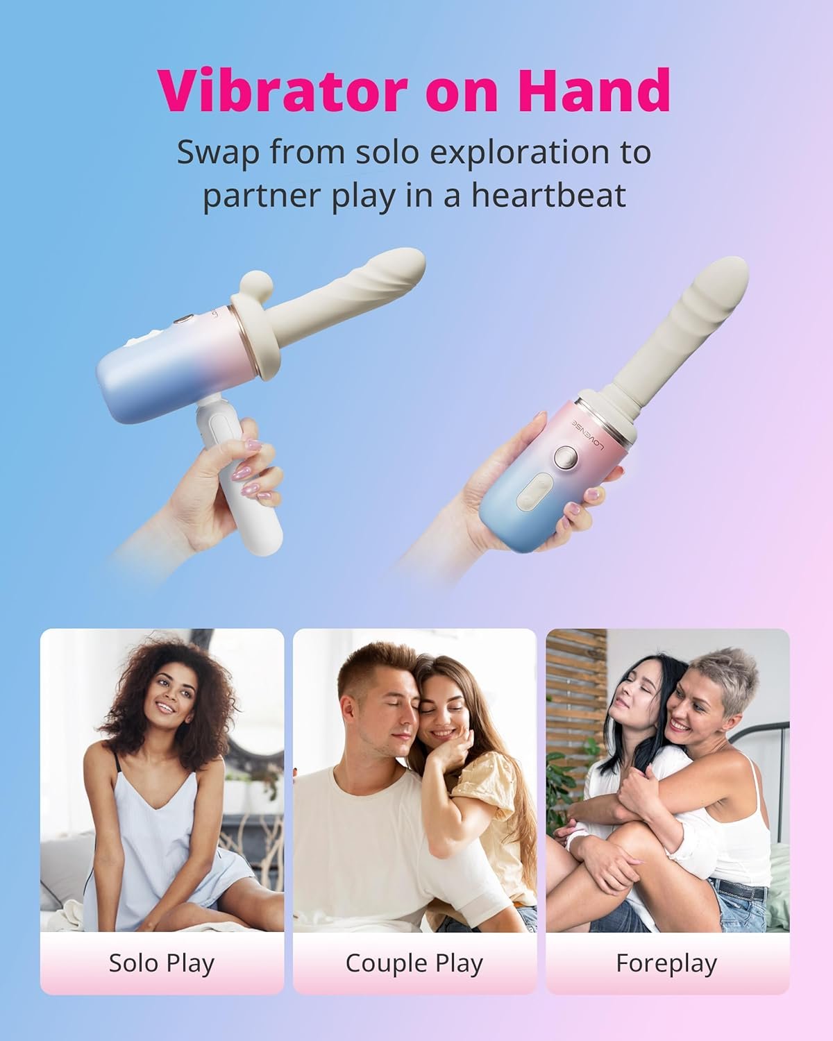 LOVENSE Spinel Thrusting Dildo Vibrating&Heating Dildo Machine App Control | G-Spot & Clit Dual Stimulation, High-Speed Thrusting, Adjustable Angle, Hands-Free, Couples Sex Toy, Long-Distance Adult Toy - Image 4