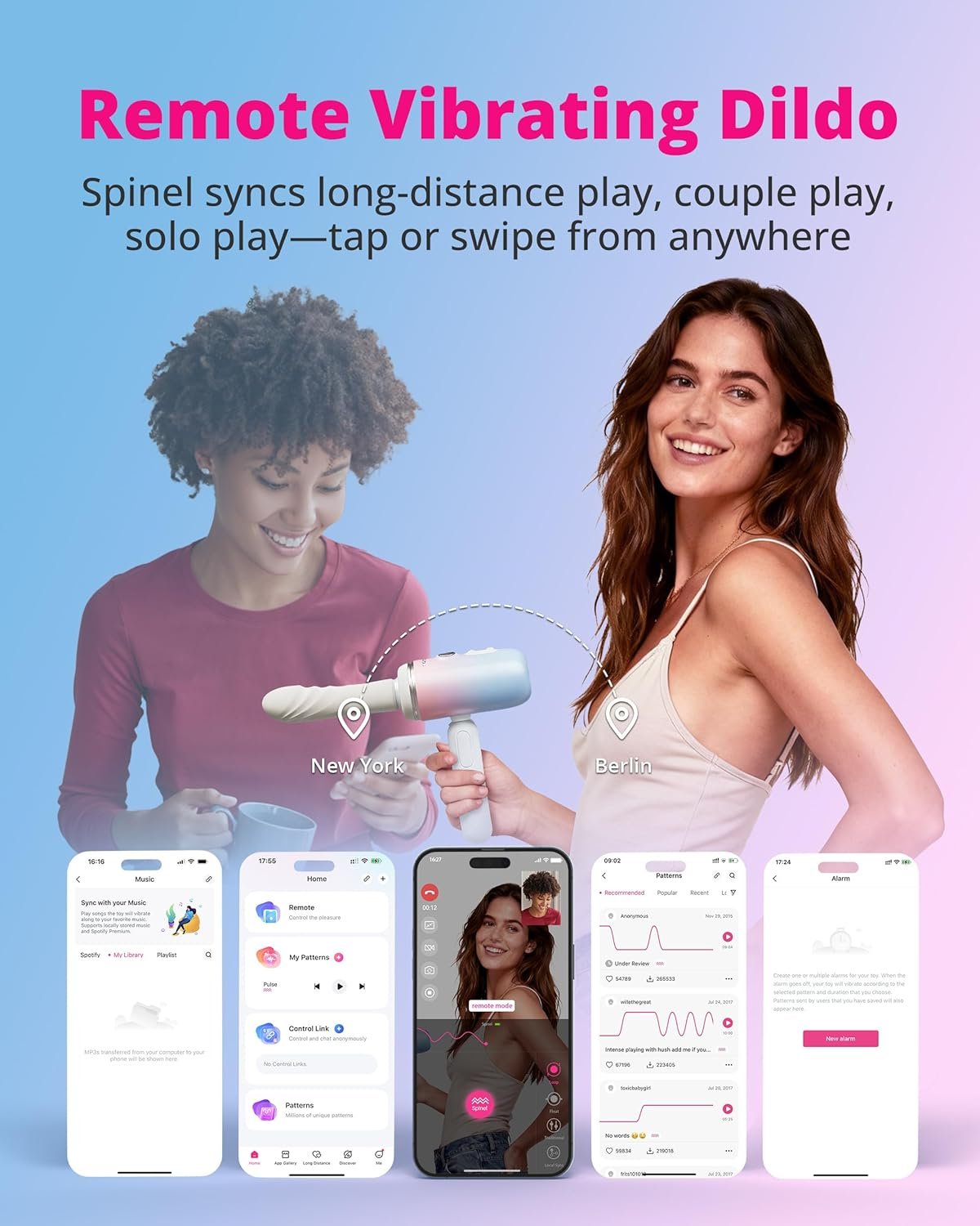 LOVENSE Spinel Thrusting Dildo Vibrating&Heating Dildo Machine App Control | G-Spot & Clit Dual Stimulation, High-Speed Thrusting, Adjustable Angle, Hands-Free, Couples Sex Toy, Long-Distance Adult Toy - Image 5