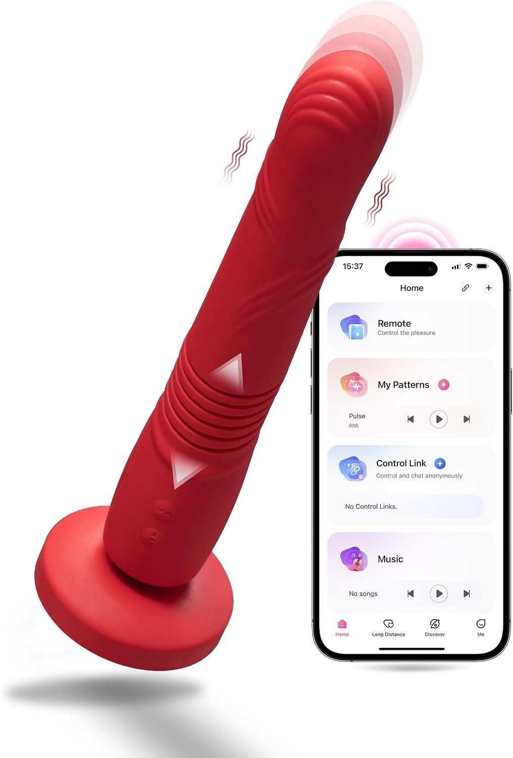 LOVENSE Gravity Thrusting Vibrator, G-Spot Dildo, App-Controlled, Bluetooth | Adult Sex Toy, Remote Control Vibrator, Long-Distance Control, Rechargeable, Thrusting & Vibrating Modes, for Women & Couples - Image 2