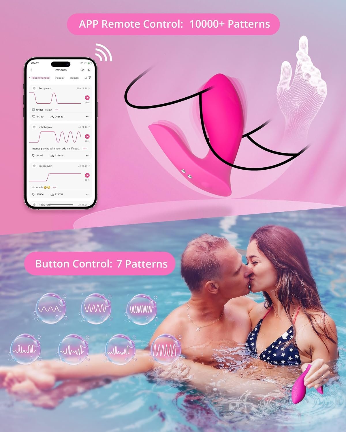 LOVENSE Flexer Wearable Panty Vibrator, Remote Control Butterfly Vibrator | Remote Control, Long-Distance App Control, Bluetooth, Rechargeable Clitoral & G-Spot Stimulator for Women, Solo & Couples - Image 4