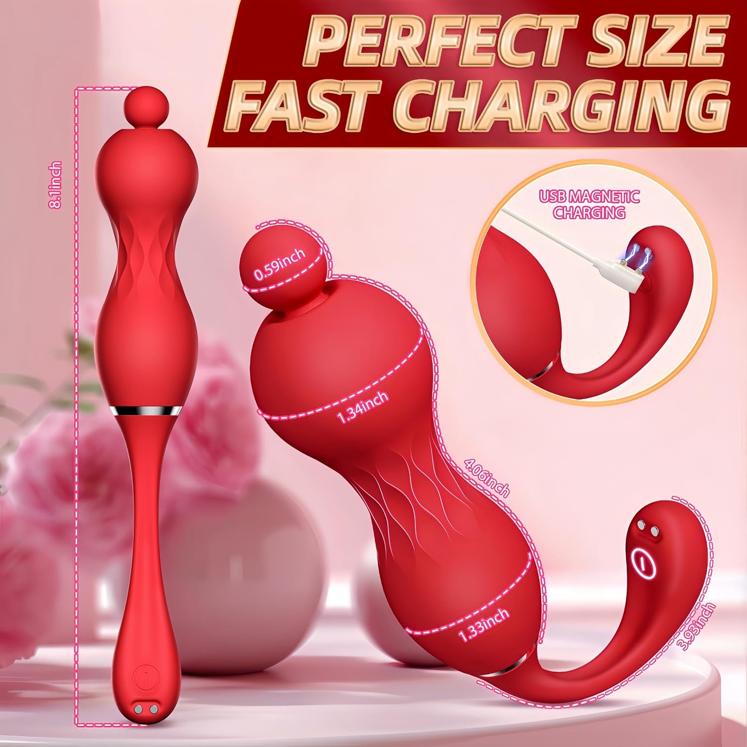 Vibrator Sex Toys for Women - App Remote Control Wearable Vibrators 10 Vibration Modes and 360° Rotation, G Spot Clitoral Stimulator, Rose Vibrating Egg Adult Toy for Couples Long Distance Play (M) - Image 6