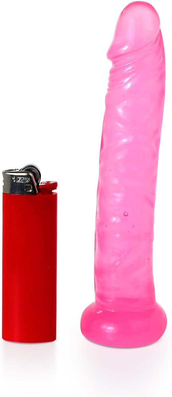 Slim Beginner Dildo - Small Dildo with Vein Texture Perfect for First-Time Users - Free-Standing Base - Experiment with Anal Play - TPR, Latex and Phthalate Free - Pink - 5.5" x 1" - Image 3