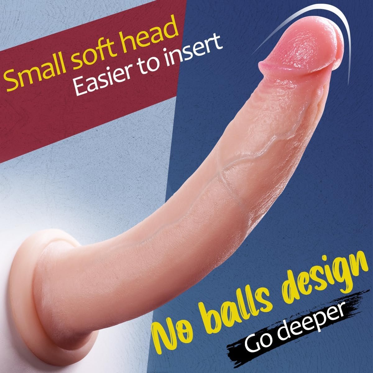 7.9 in Long Thin Dildo for Beginners, Small Skinny Anal Dildo Without Balls | Realistic Real-Skin Silicone Dildo, Prostate Smooth Dildo with Strong Suction Cup, Sex Toy for Men, Women, and Gay Cobulipo - Image 4