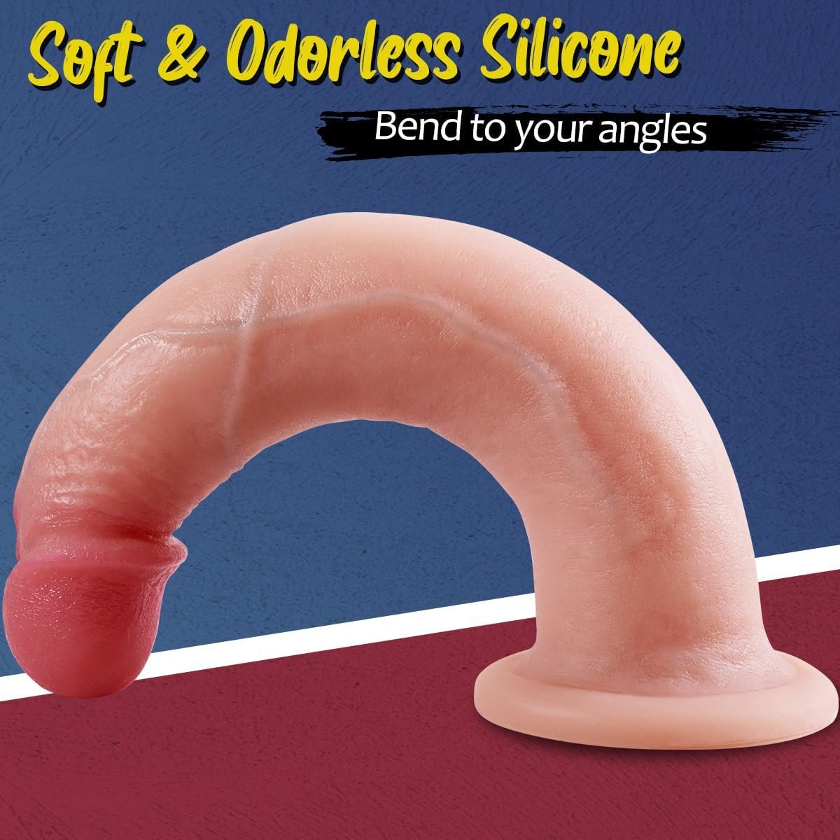 7.9 in Long Thin Dildo for Beginners, Small Skinny Anal Dildo Without Balls | Realistic Real-Skin Silicone Dildo, Prostate Smooth Dildo with Strong Suction Cup, Sex Toy for Men, Women, and Gay Cobulipo - Image 5