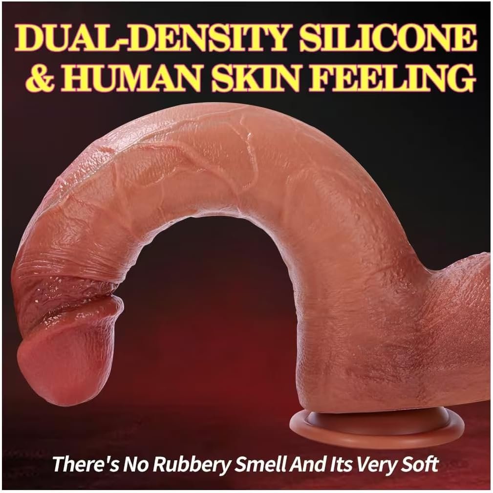 11.5” Long Curved Dildo for G Spot and Anal Play, Realistic Silicone Dildo | Skinny Suction Cup Dildos for Hands-Free, Large Dildo for Advanced Players, Adult Toys for Women,Men, and Gay, Cobulipo - Image 6
