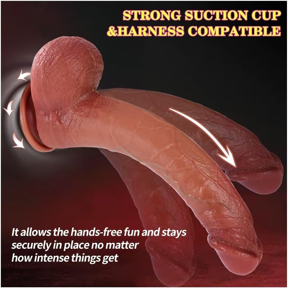 11.5” Long Curved Dildo for G Spot and Anal Play, Realistic Silicone Dildo | Skinny Suction Cup Dildos for Hands-Free, Large Dildo for Advanced Players, Adult Toys for Women,Men, and Gay, Cobulipo - Image 7