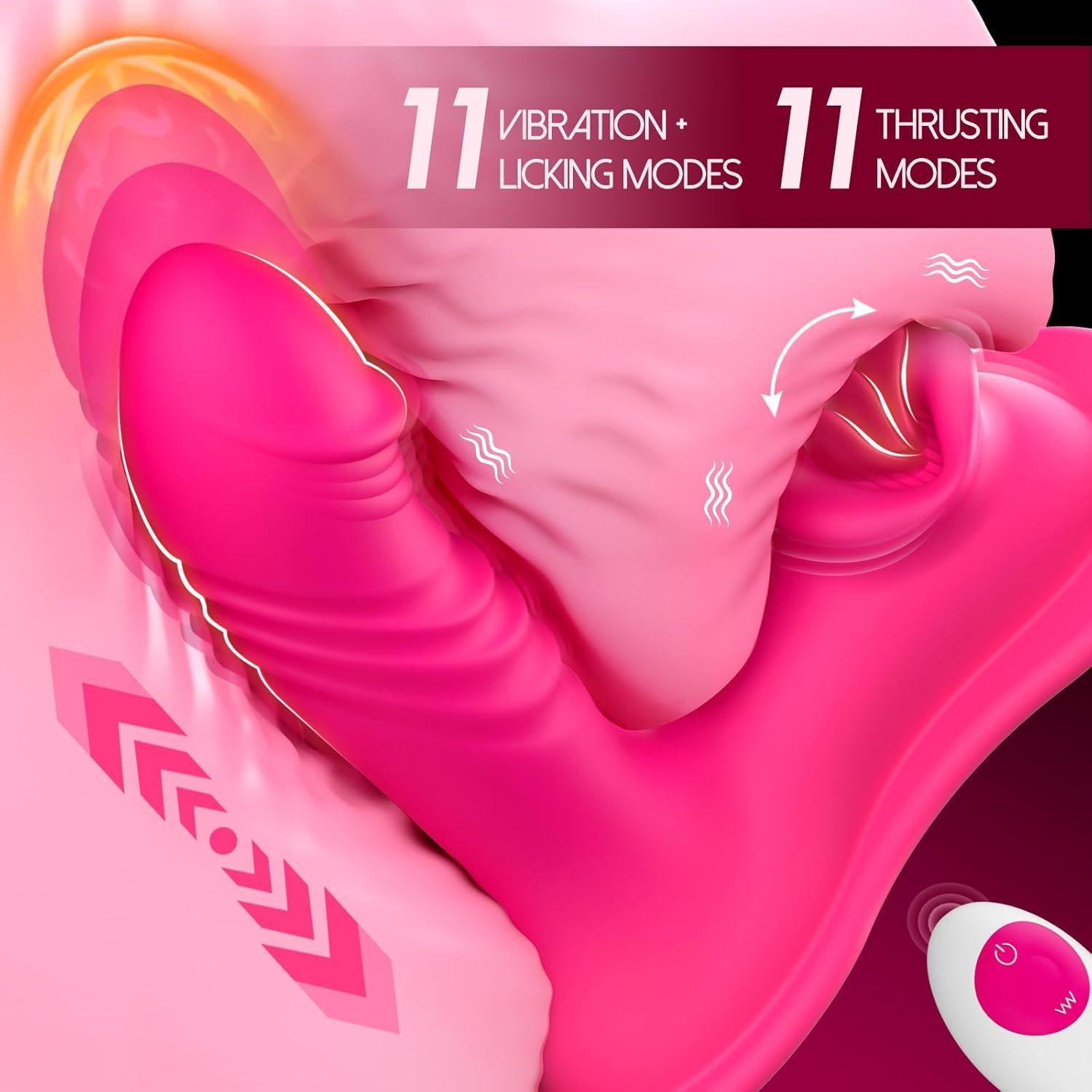 Women Sex Toys Riding Grinding Thrusting Dildos, App Remote Control | Couples Rose Sex Machine with Licking Vibrating Clitoris Vibrator, Strap On Wearable G Spot Anal Vibrators, Adult Toy Games - Image 3