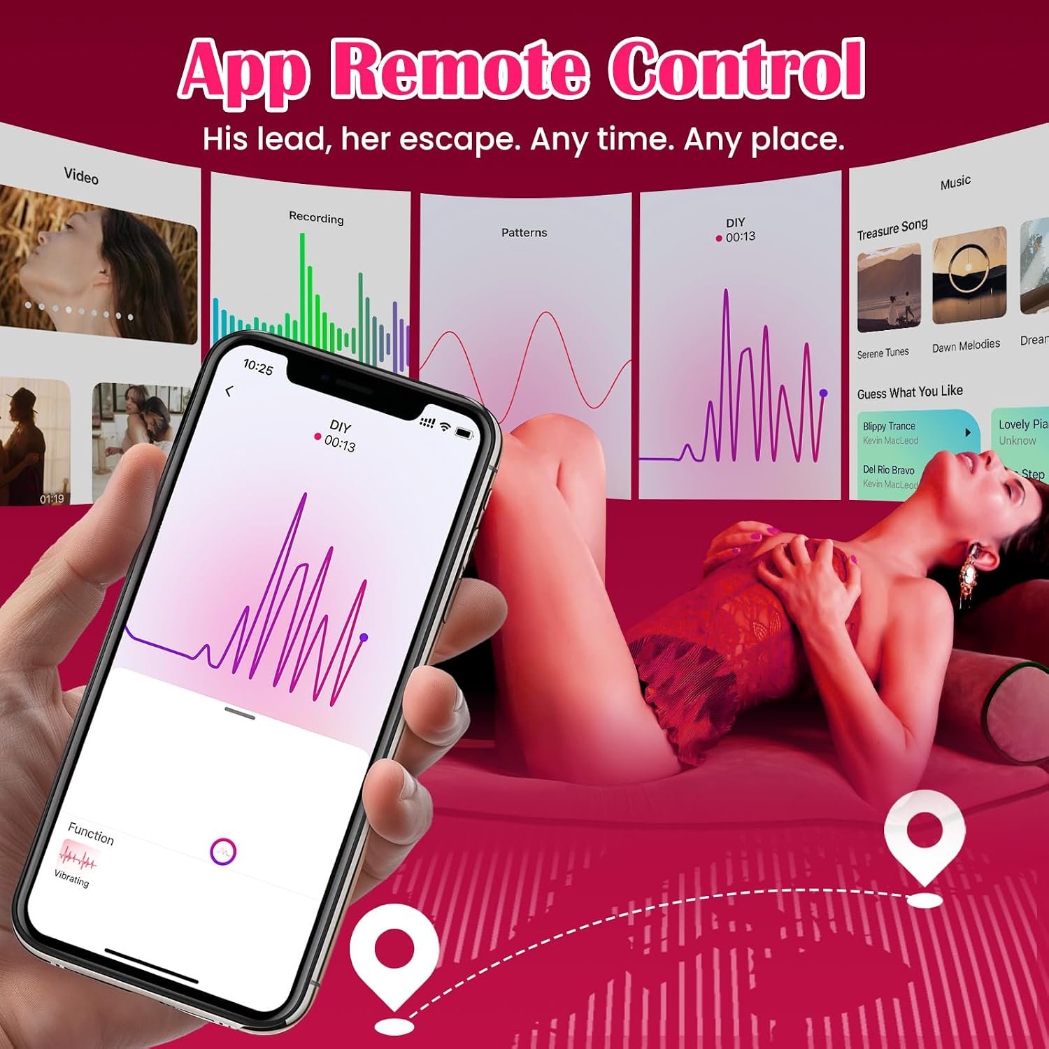 Women Sex Toys Riding Grinding Thrusting Dildos, App Remote Control | Couples Rose Sex Machine with Licking Vibrating Clitoris Vibrator, Strap On Wearable G Spot Anal Vibrators, Adult Toy Games - Image 6