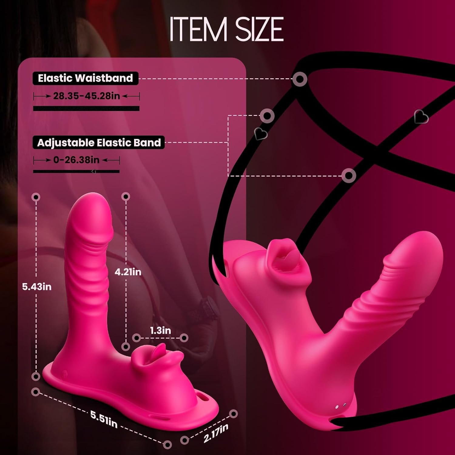 Women Sex Toys Riding Grinding Thrusting Dildos, App Remote Control | Couples Rose Sex Machine with Licking Vibrating Clitoris Vibrator, Strap On Wearable G Spot Anal Vibrators, Adult Toy Games - Image 7