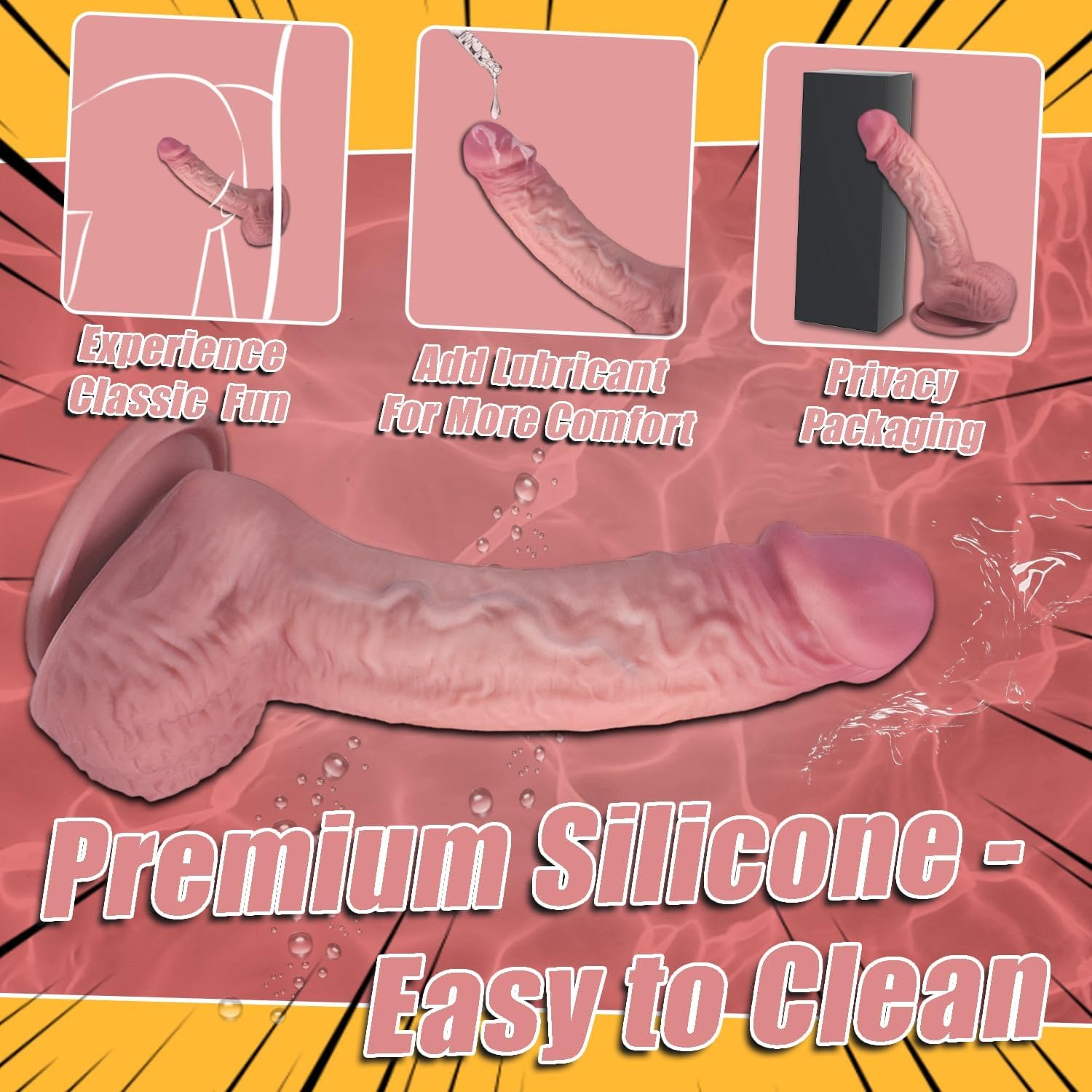 7 Inch Realistic Dildo, Beginner Soft Anal Dildos Skin-Like Feel Sex Toy | 100% Silicone, Body-Safe & Odorless, Strong Suction Cup, G-Spot Vaginal & Anal Play, Adult Sex Toys for Women & Men - Image 6