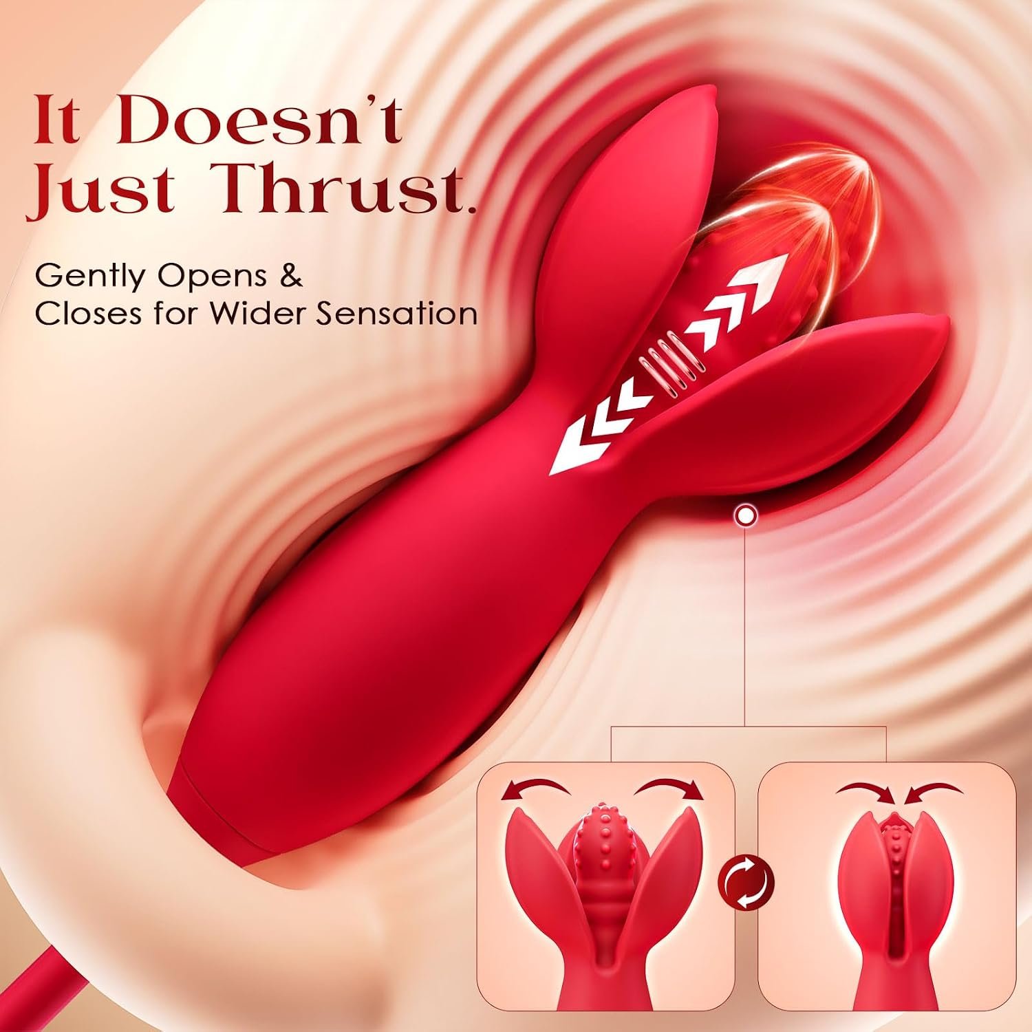 MOOLIGIRL Rose Toy Couple Vibrator Sex Toys for Women, Detachable Sucking Vibrator & Blooming Thrusting Dildo, 10 Modes, App AI Control Adult Toy for Female, G-Spot Clitoral Nipple Paddles S&M Whips - Image 3
