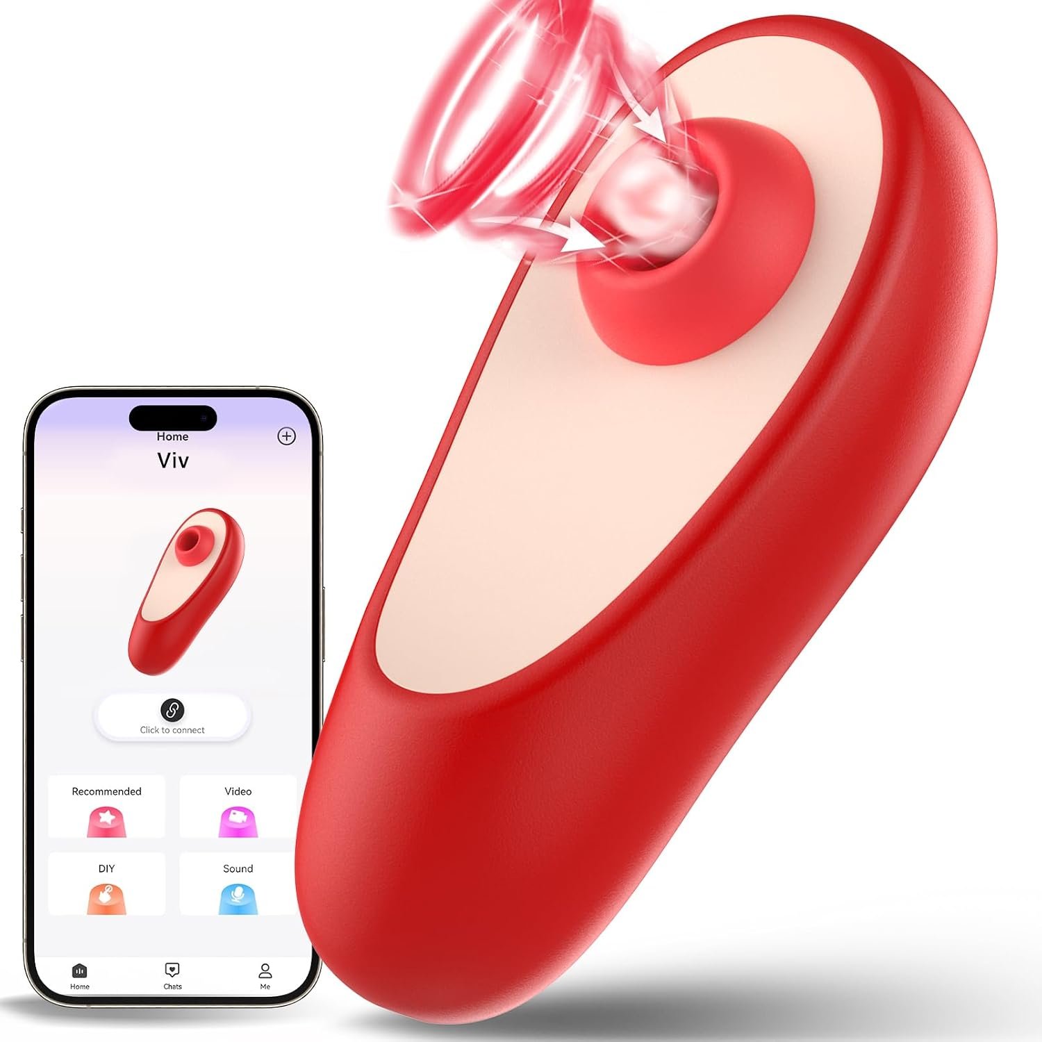 MOOLIGIRL Rose Toy Couple Vibrator Sex Toys for Women, Detachable Sucking Vibrator & Blooming Thrusting Dildo, 10 Modes, App AI Control Adult Toy for Female, G-Spot Clitoral Nipple Paddles S&M Whips - Image 11