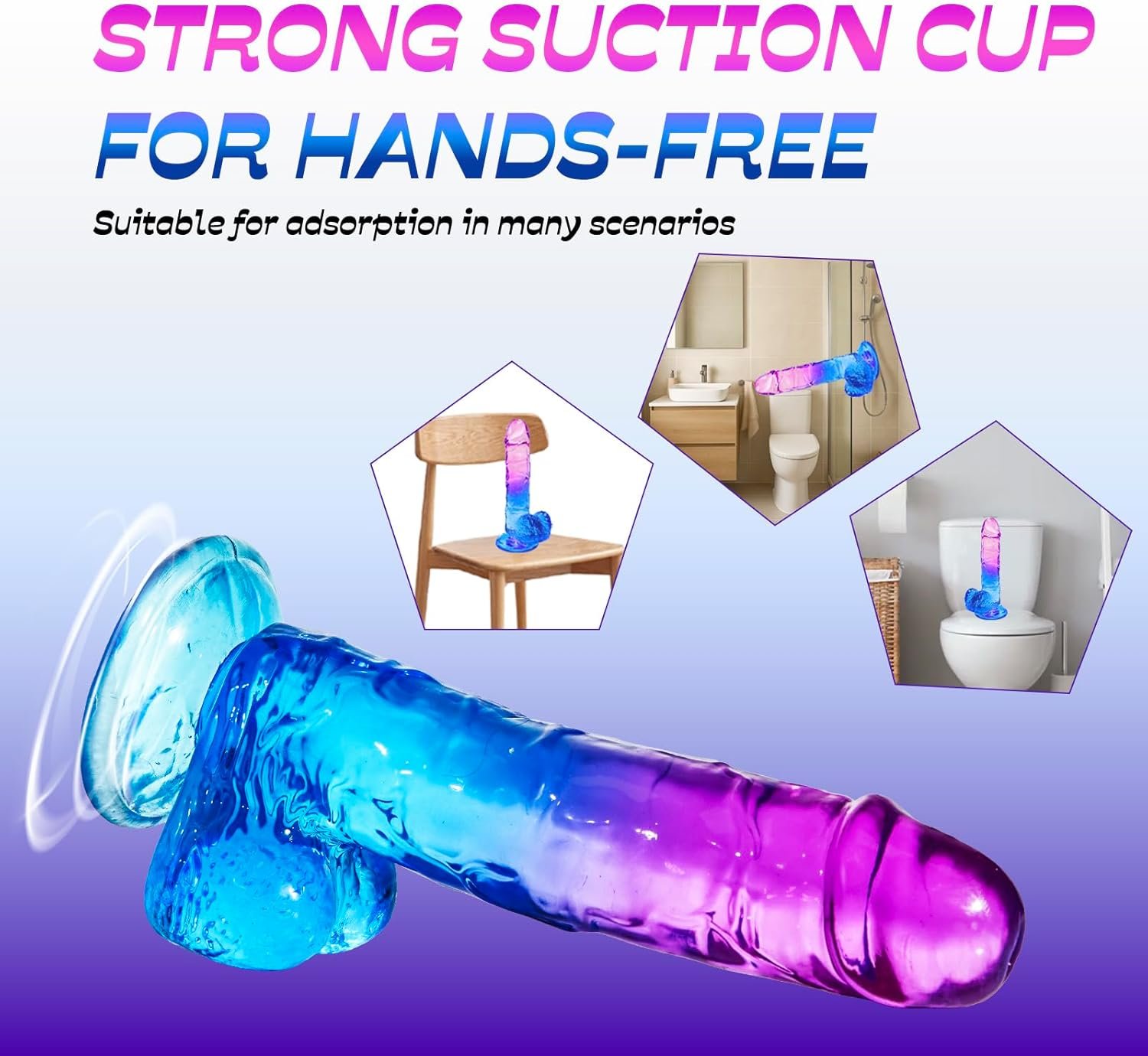 7.8” Realistic Dildo for Women & Couples, Dual Density Silicone G-Spot Toy with Strong Suction Cup, Soft Skin-Like Waterproof Design for Solo Play, Shower & Bedroom - Image 3