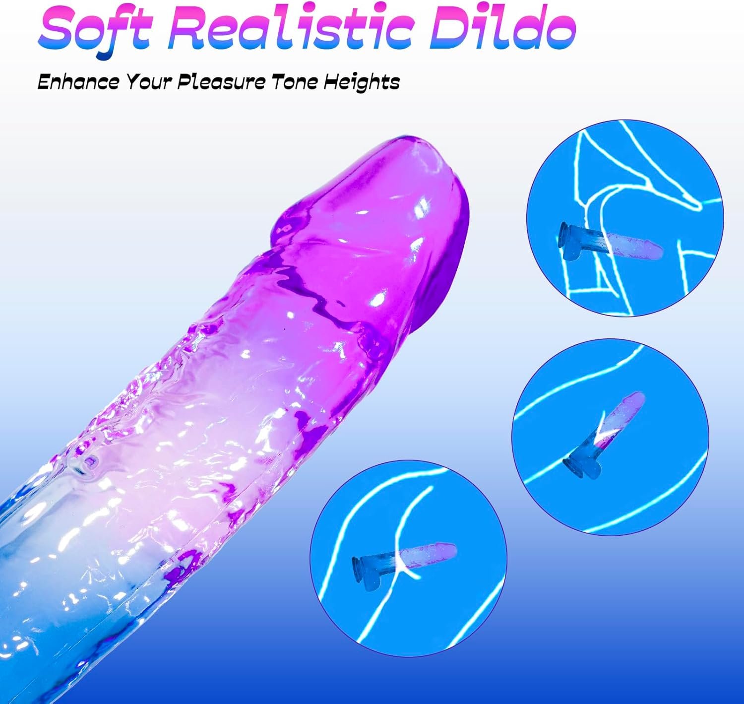 7.8” Realistic Dildo for Women & Couples, Dual Density Silicone G-Spot Toy with Strong Suction Cup, Soft Skin-Like Waterproof Design for Solo Play, Shower & Bedroom - Image 4