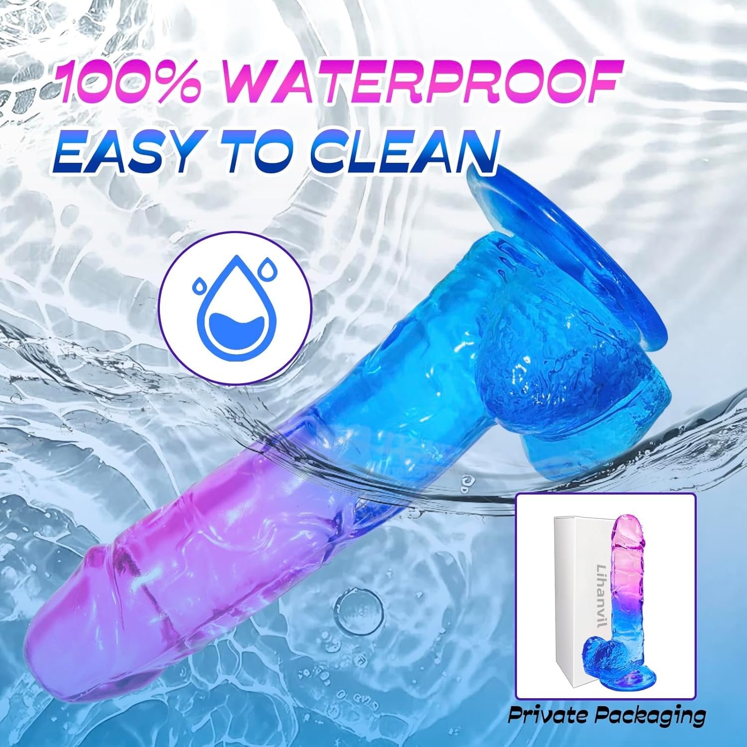7.8” Realistic Dildo for Women & Couples, Dual Density Silicone G-Spot Toy with Strong Suction Cup, Soft Skin-Like Waterproof Design for Solo Play, Shower & Bedroom - Image 5