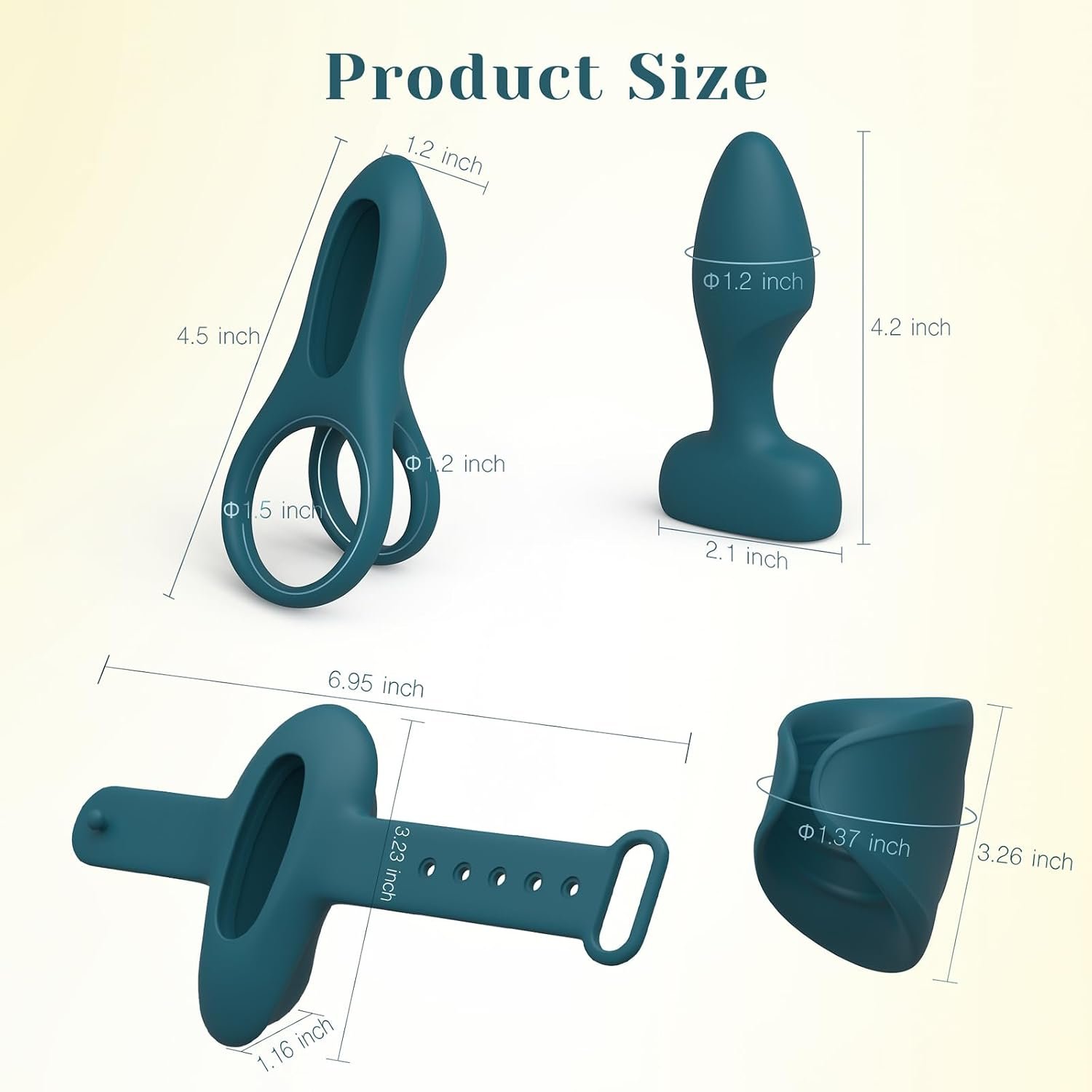Tracy's Dog Couples Vibrator Kit, Adult Sex Toy with 4 Silicone Attachments | Removable Vibrating Bullet Attaches to Cock Ring, Wearable Panty, Anal Plug & Penis Stroker Sleeve, Remote Control, 9 Modes - Image 8