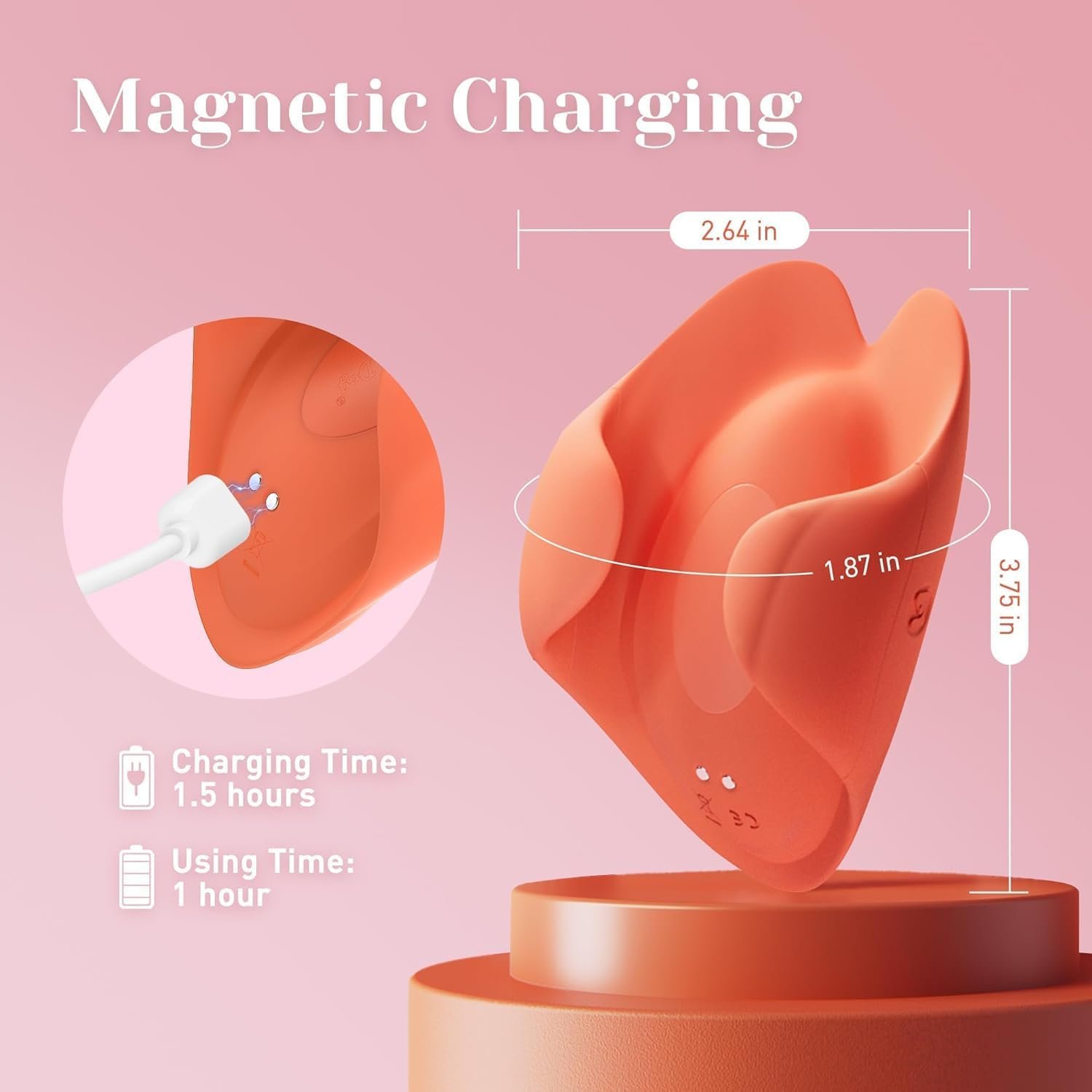 Tracy's Dog Lay-On Clitoral Vibrator Adult Sex Toys for Women & Couples | Palm-Fit Massager for Clit & Nipple Stimulation, 7 Modes, Soft Silicone, Waterproof, Rechargeable, Discreet & Travel-Friendly - Image 8
