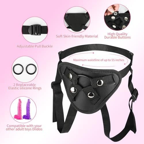 Strap on Dildo with Harness, Wearable Realistic Dildo Body-Safe Material with Strong Suction Cup, Anal Vagina G Spot Stimulator, Adult Sex Toys for Women Lesbian Couple Gay Men Beginner (Brown) - Image 4