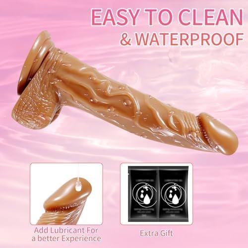Strap on Dildo with Harness, Wearable Realistic Dildo Body-Safe Material with Strong Suction Cup, Anal Vagina G Spot Stimulator, Adult Sex Toys for Women Lesbian Couple Gay Men Beginner (Brown) - Image 6