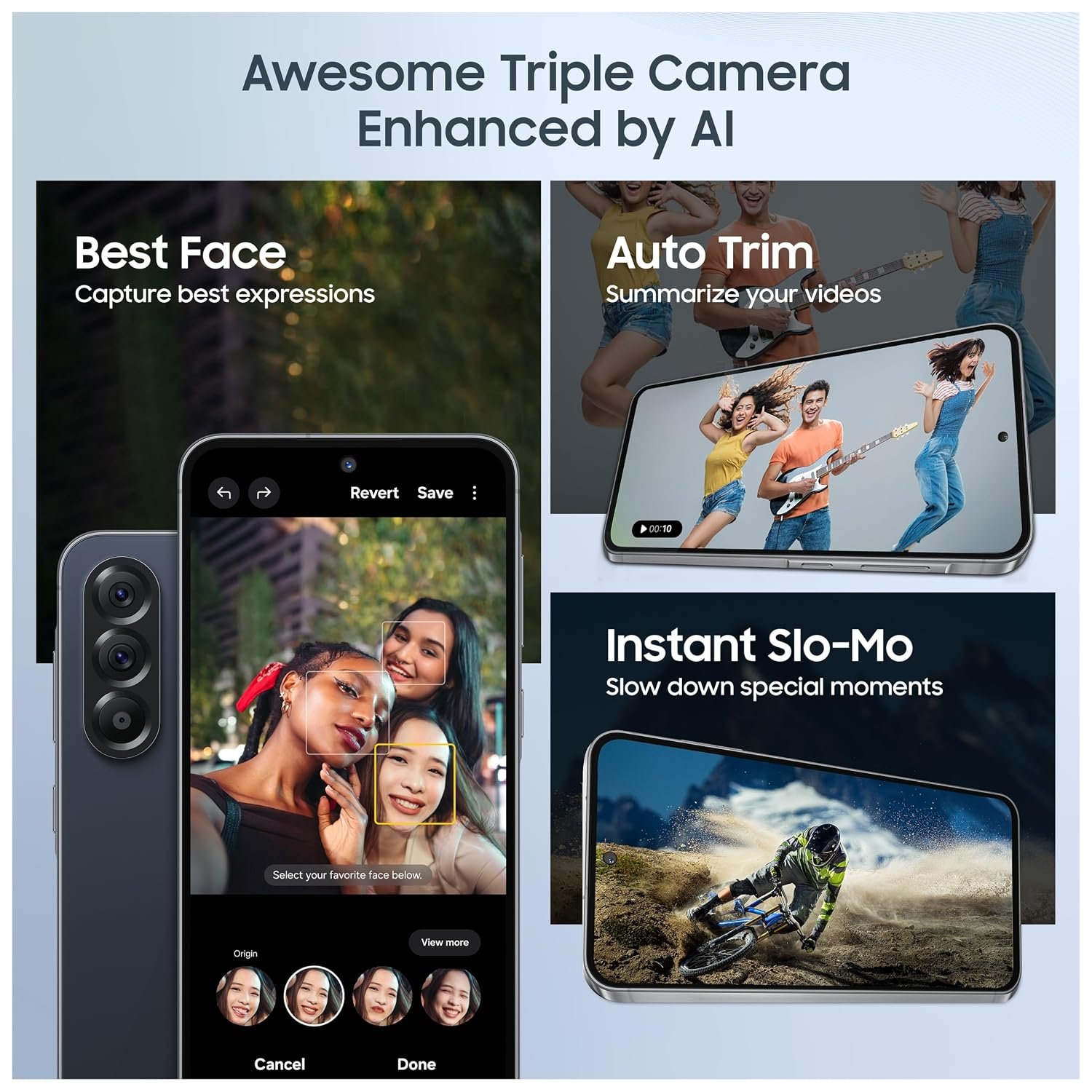 Samsung Galaxy A56 5G (Awesome Midnight Blue, 8GB, 256GB) | Segment Most Complete Triple Camera | AI Editing | 4nm Processor | sAMOLED Display| Gorilla Glass Victus+| 5 Gen OS Upgrades - Image 6