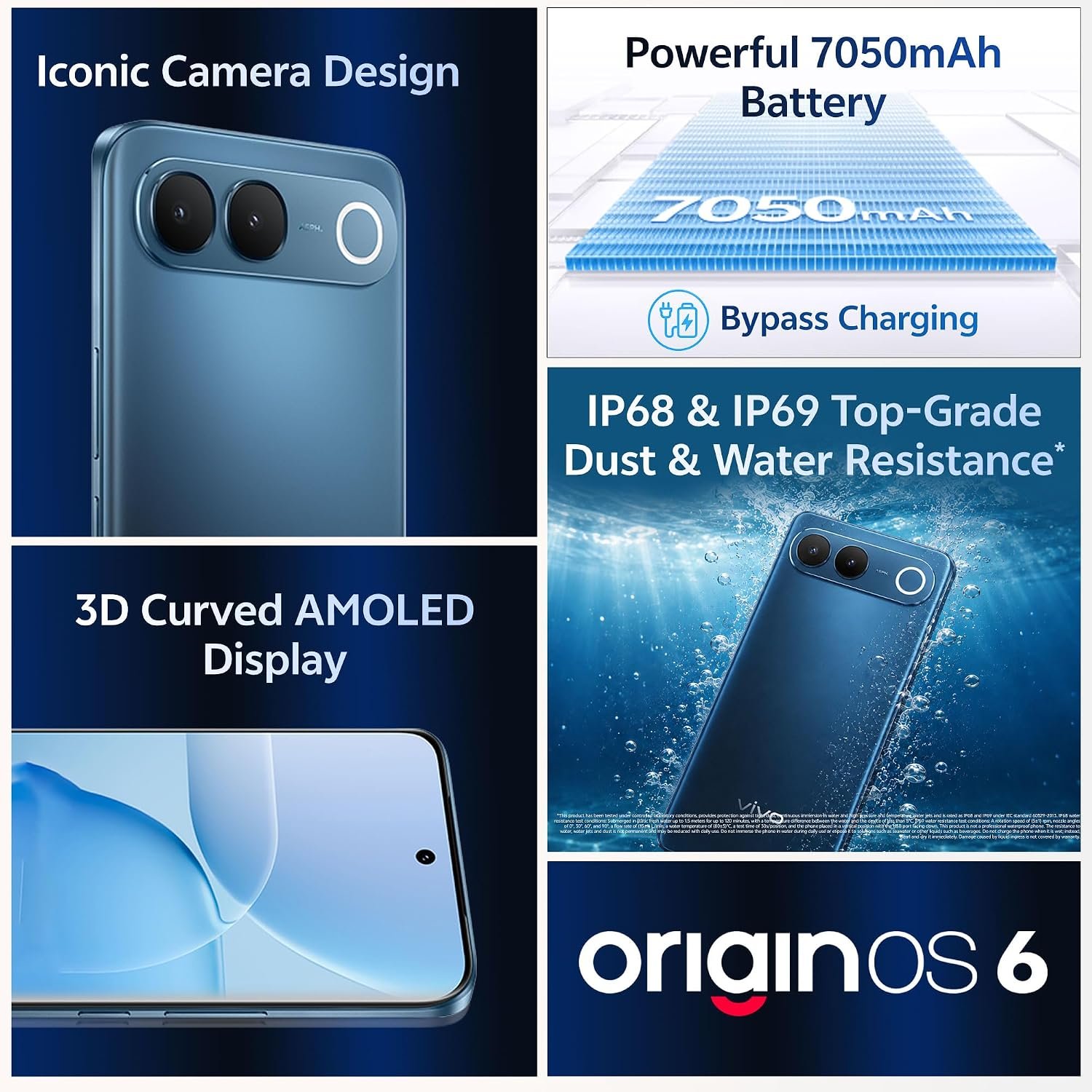 vivo S2 5G (Sapphire Blue, 8GB RAM, 256GB Storage) | 50MP Sony Camera | 4K Video | 7050 mAh Battery | 3D Curved AMOLED Display | MTK D-7360 Turbo Processor with No Cost EMI/Additional Exchange Offers - Image 2