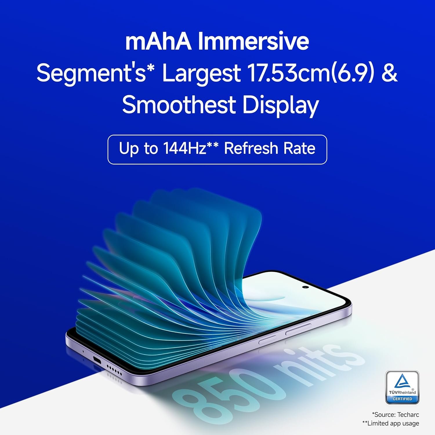 Redmi 15 5G Midnight Black 6GB + 128GB | Segment's Largest 7000mAhA Battery | Segment's Largest Display 17.53cm(6.9) Up to 144Hz | Snapdragon 6s Gen 3 | 18W Reverse Charging | 50MP AI Dual Camera - Image 8