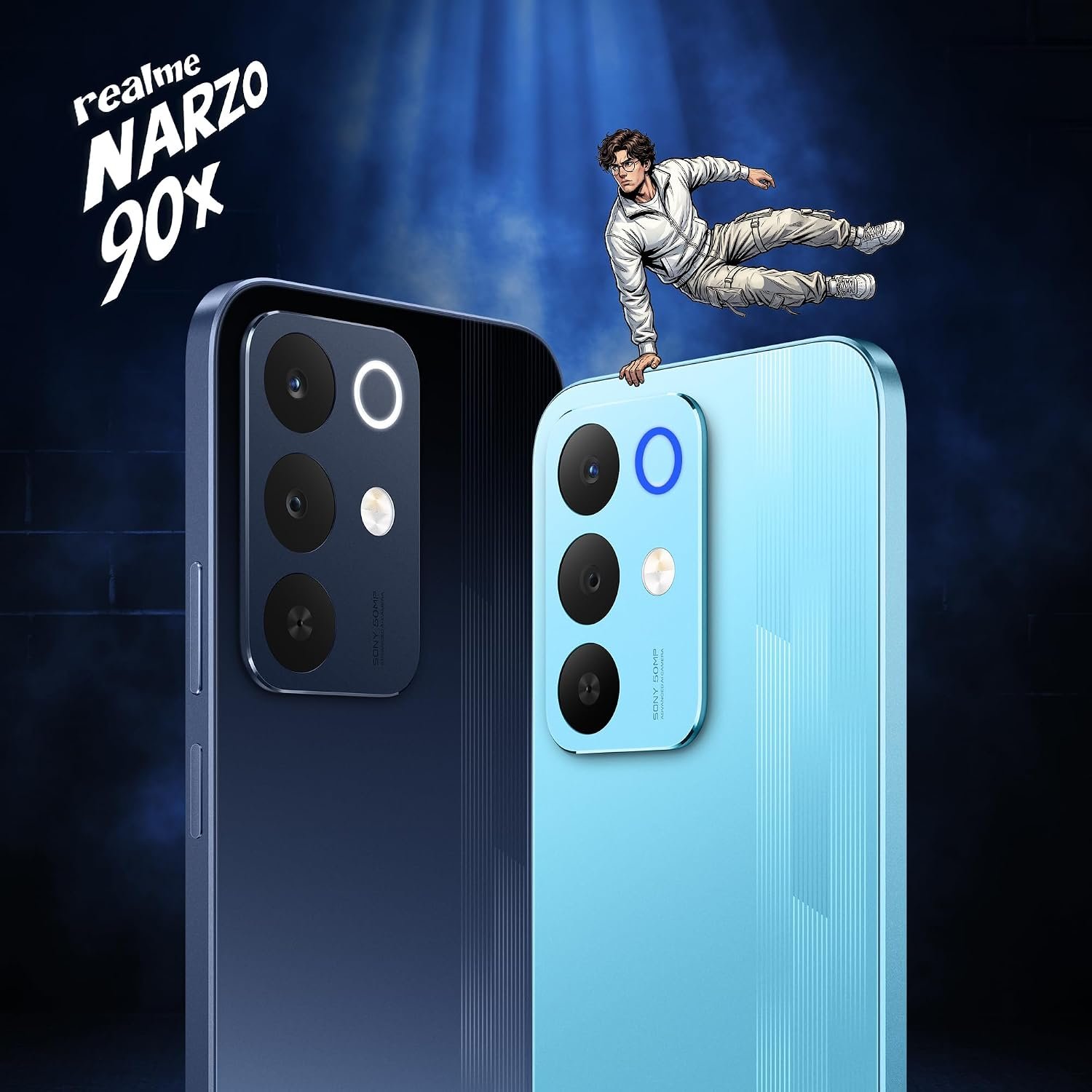 realme NARZO 90x 5G (Flash Blue 2026, 6GB+128GB) | 7000mAh + 60W Biggest Battery & Fastest Charging in the Segment* | 144Hz Bright Display | Sony 50MP AI Rear Camera | 400% Ultra Boom Speaker - Image 8