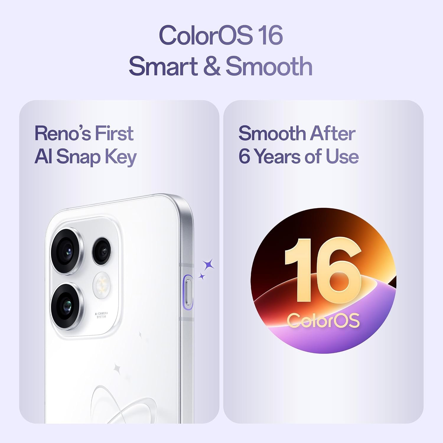 Oppo Reno16 5G (Starry White, 8GB, 256GB) | 3D Design | 50MP 3.5X Telephoto Camera | 4K 60fps HDR Video | AI Remix Collage | Snapdragon 7 Gen 4 | 6700mAh 80W SUPERVOOC | ColorOS 16 | IP69K - Image 4