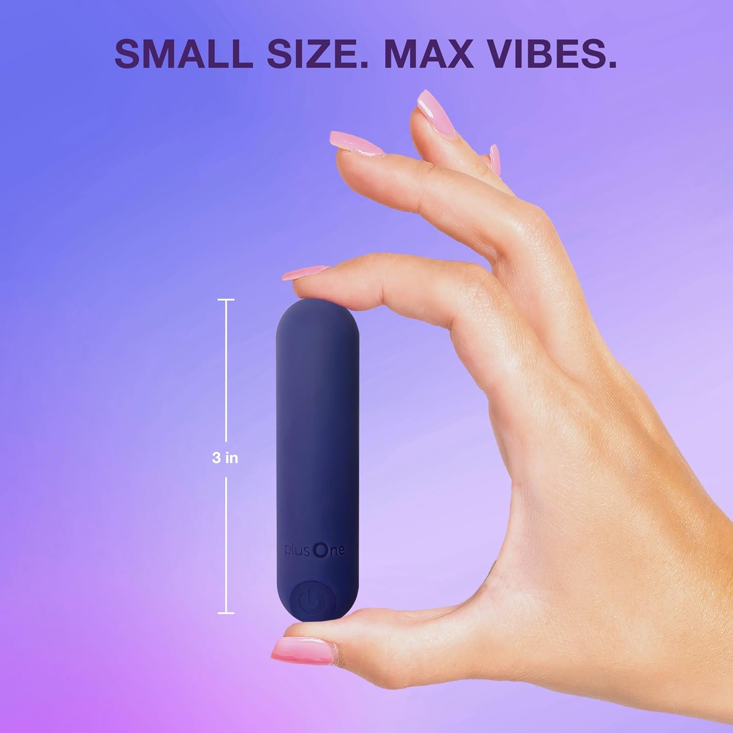 plusOne Bullet Vibrator for Women, Mini Vibrator Made of Body-Safe Silicone, Fully Waterproof, USB Rechargeable, Personal Massager with 10 Vibration Settings, Purple - Image 7