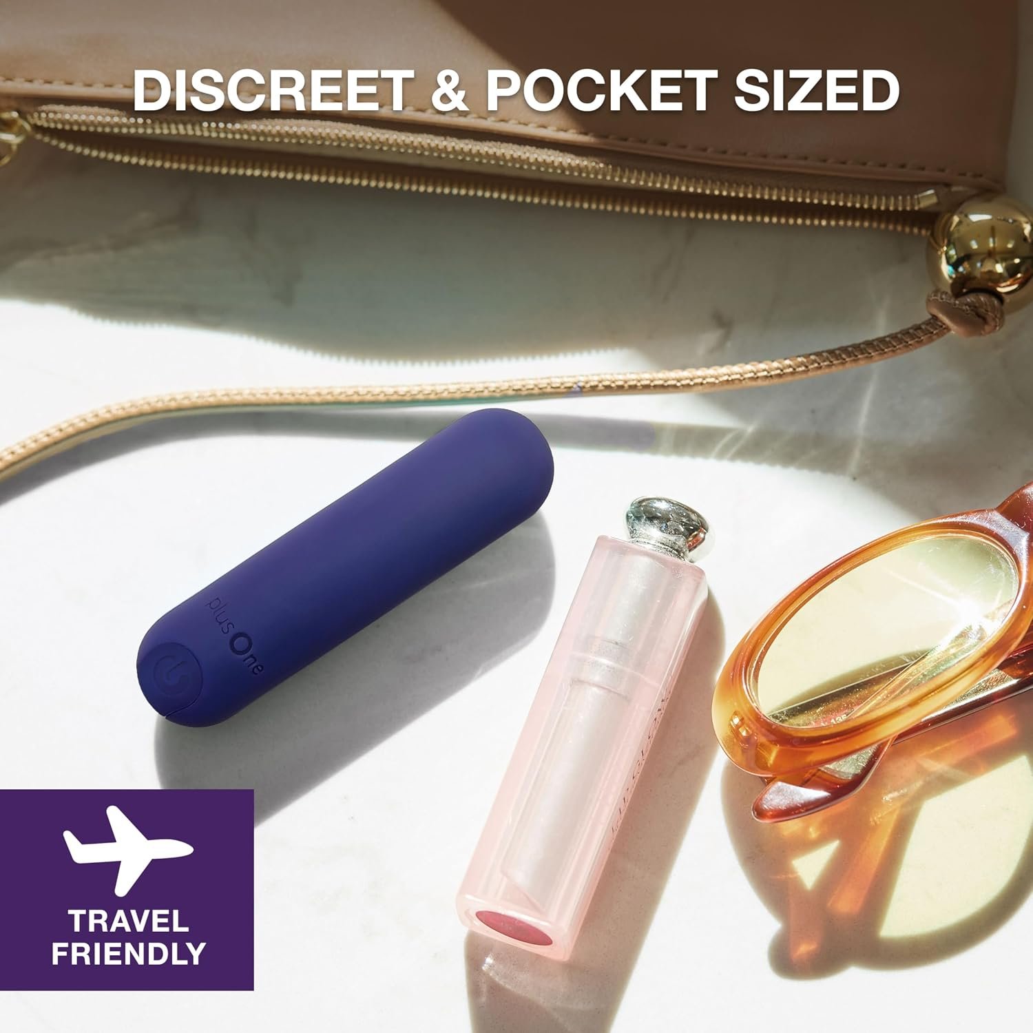 plusOne Bullet Vibrator for Women, Mini Vibrator Made of Body-Safe Silicone, Fully Waterproof, USB Rechargeable, Personal Massager with 10 Vibration Settings, Purple - Image 9