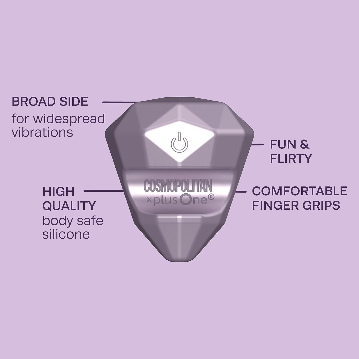 plusOne Cosmopolitan x Girls' Best Gem Diamond Vibe Bullet Vibrator | G Spot Vibrators for Women Clitoral Stimulator with 10 Vibration Settings, Waterproof Broad Massager, Adult Sex Toy Purple - Image 3