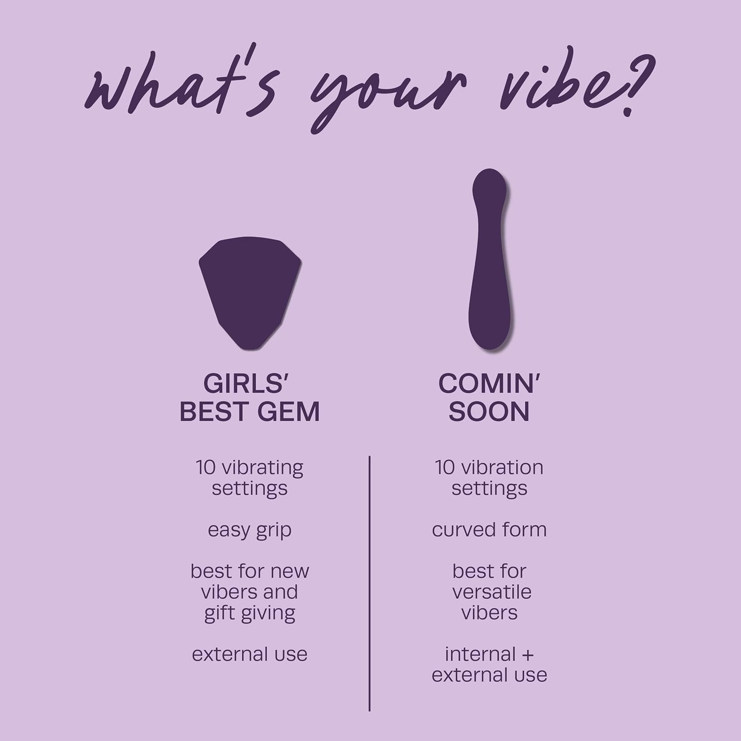 plusOne Cosmopolitan x Girls' Best Gem Diamond Vibe Bullet Vibrator | G Spot Vibrators for Women Clitoral Stimulator with 10 Vibration Settings, Waterproof Broad Massager, Adult Sex Toy Purple - Image 8