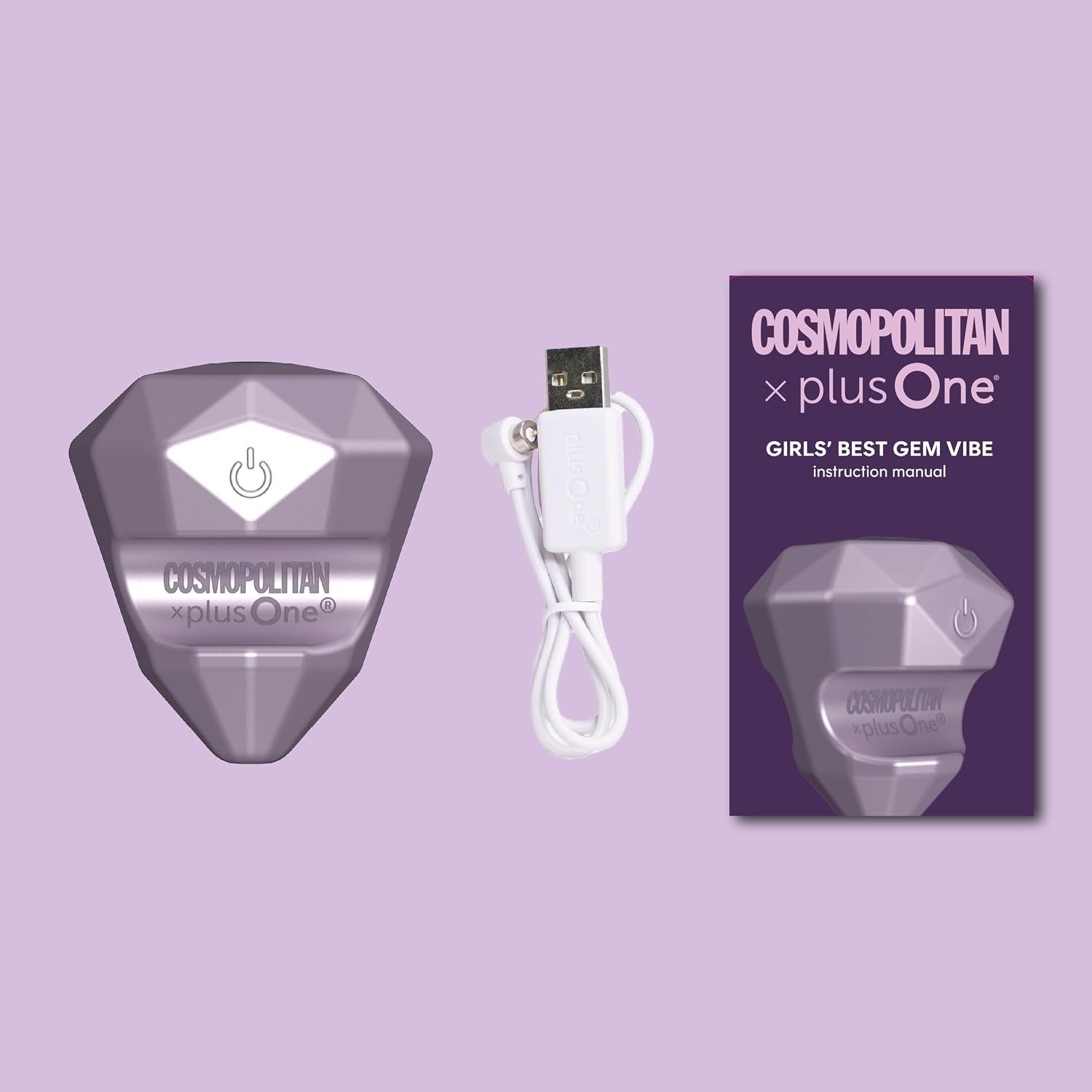 plusOne Cosmopolitan x Girls' Best Gem Diamond Vibe Bullet Vibrator | G Spot Vibrators for Women Clitoral Stimulator with 10 Vibration Settings, Waterproof Broad Massager, Adult Sex Toy Purple - Image 9