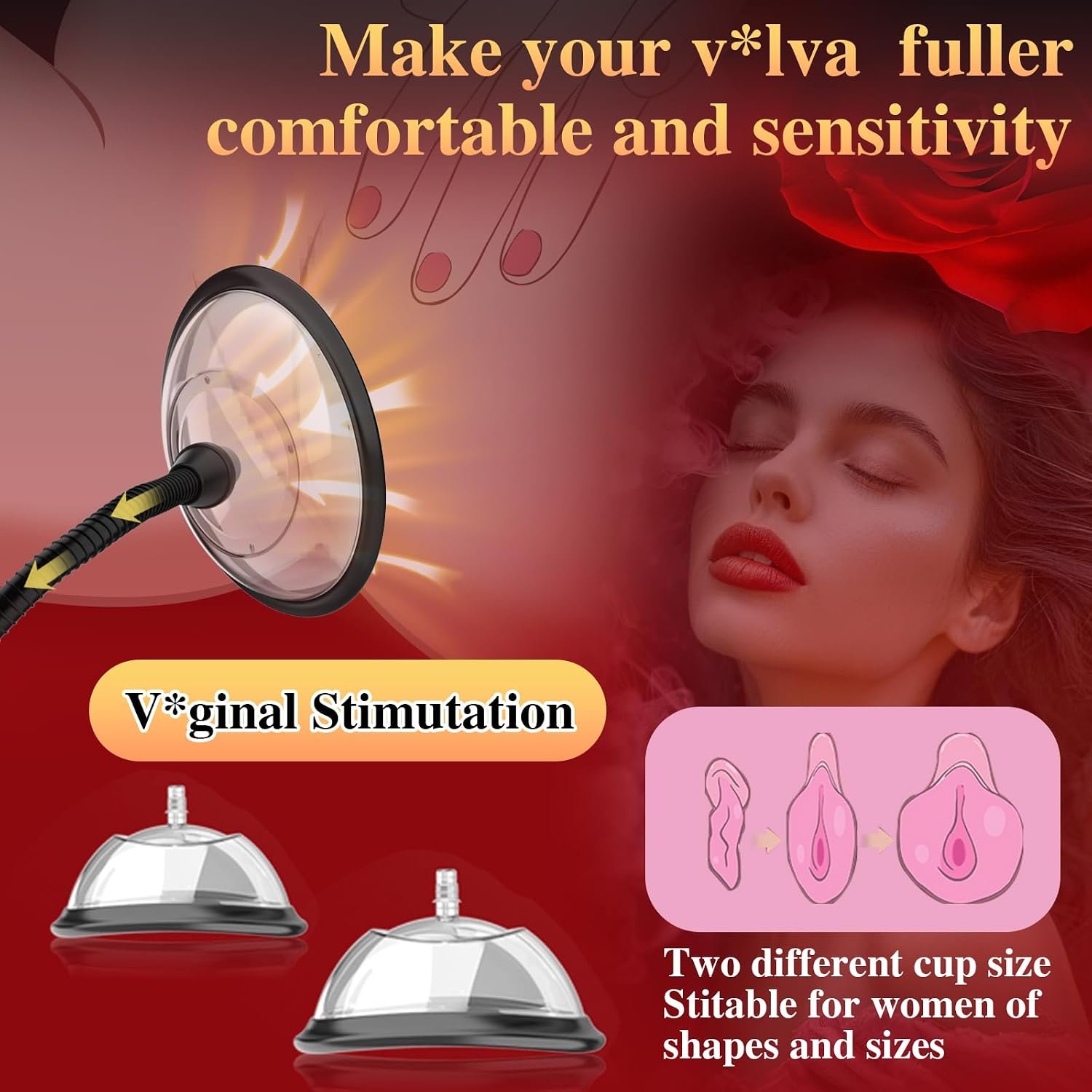 XIABALE Penis Vacuum Pump Pussy Pump Set，Manual Penis Enlarger Enlargement Extend Pump Air Pressure Device, Clitoral Pump Vagina Pumps Sexual Pleasure Suckers Tools for Couples - Image 5