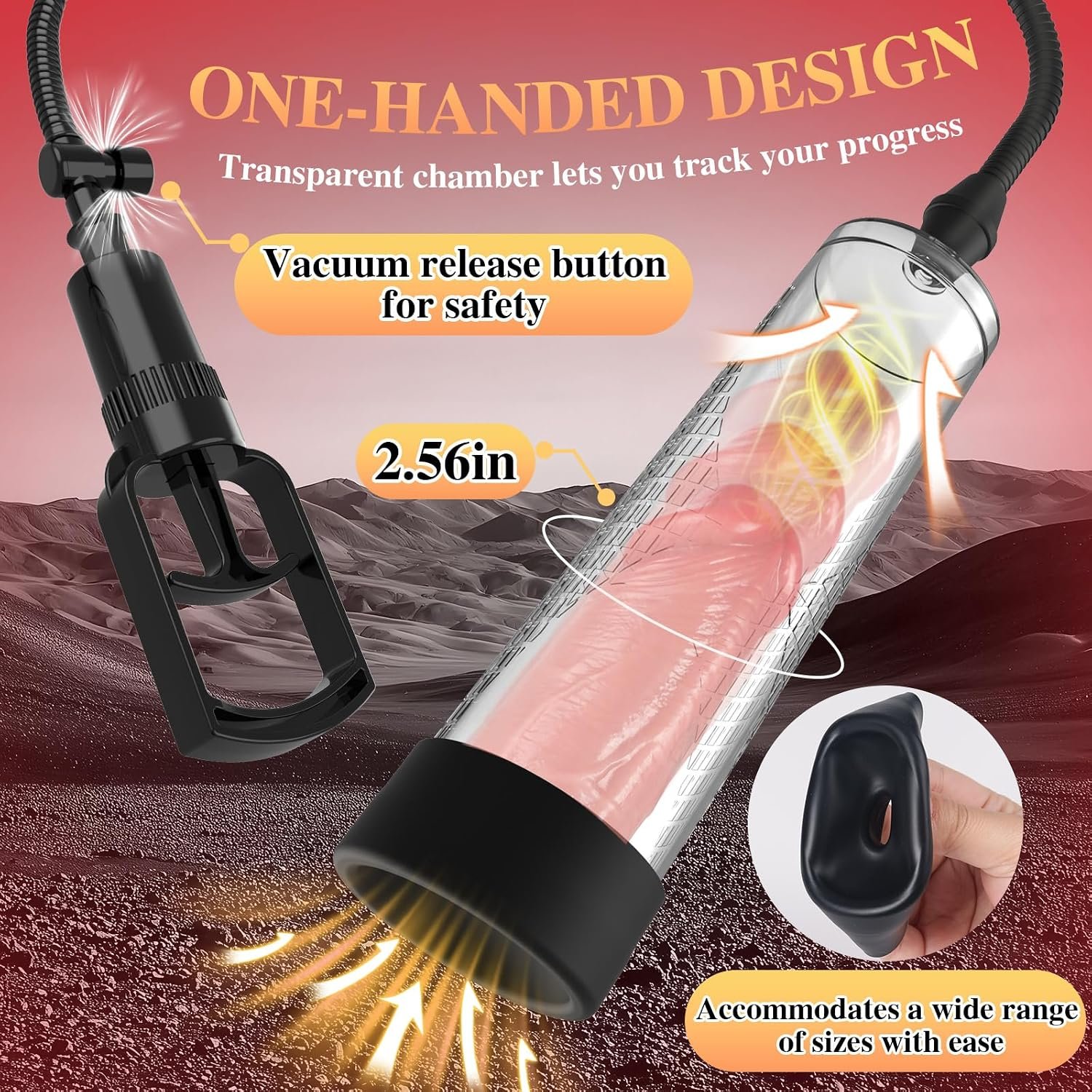 XIABALE Penis Vacuum Pump Pussy Pump Set，Manual Penis Enlarger Enlargement Extend Pump Air Pressure Device, Clitoral Pump Vagina Pumps Sexual Pleasure Suckers Tools for Couples - Image 6