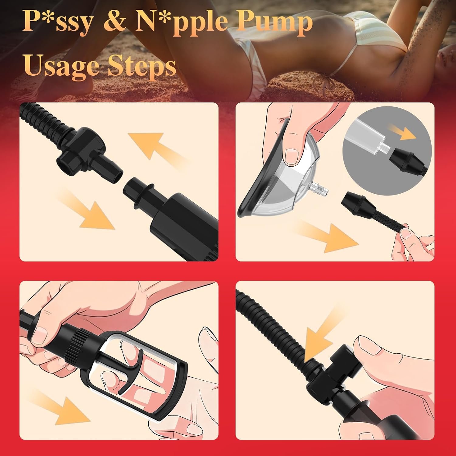XIABALE Penis Vacuum Pump Pussy Pump Set，Manual Penis Enlarger Enlargement Extend Pump Air Pressure Device, Clitoral Pump Vagina Pumps Sexual Pleasure Suckers Tools for Couples - Image 8