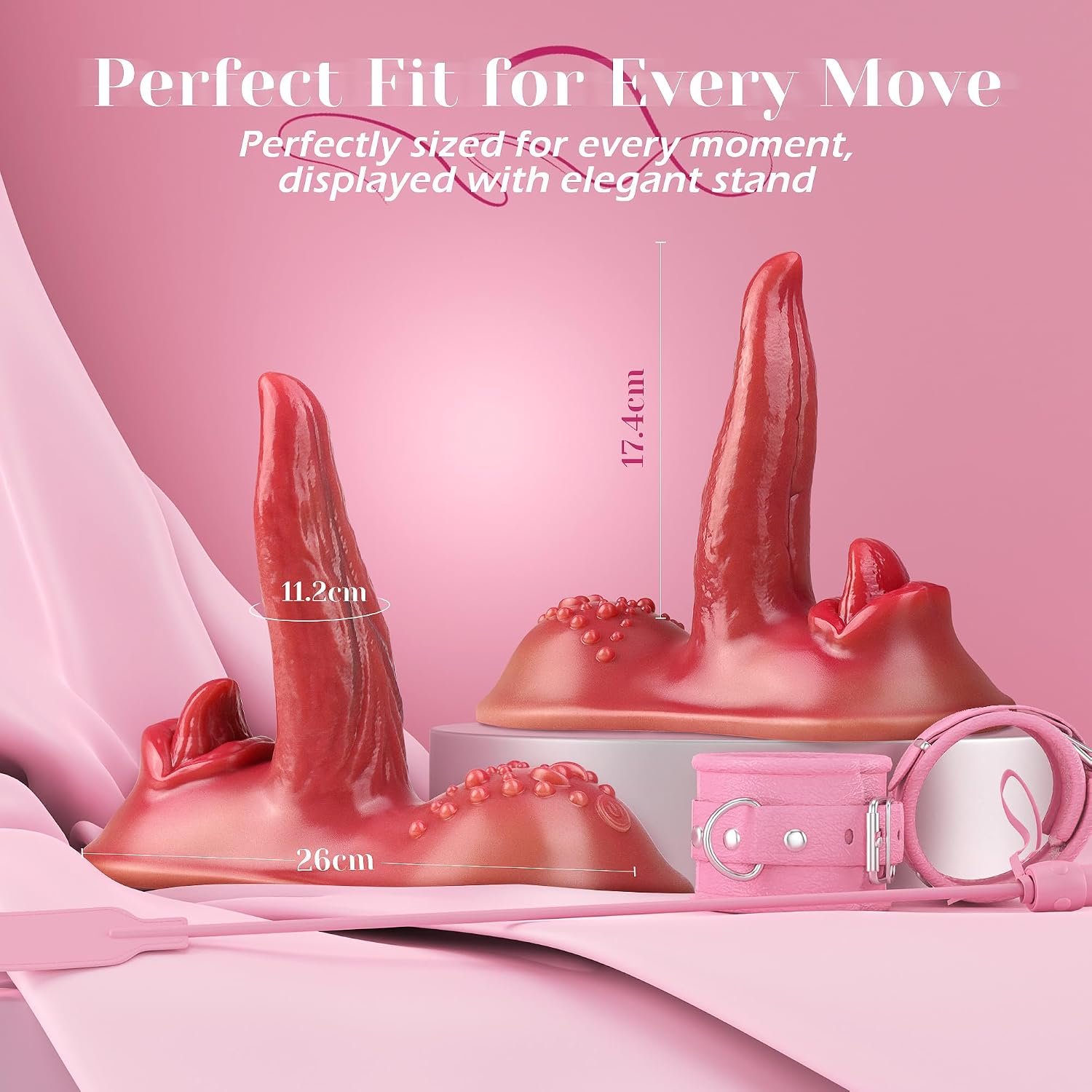 Koxten Riding Dildo Grinding Sex Toy - 10 Modes Swirling + Licking | Realistic Dildo Vibrator Thrusting Dildo Sit and Ride Dildo, Riding Vibrator Monster Dildo Tongue Toy for Women Gags & Muzzles - Image 5