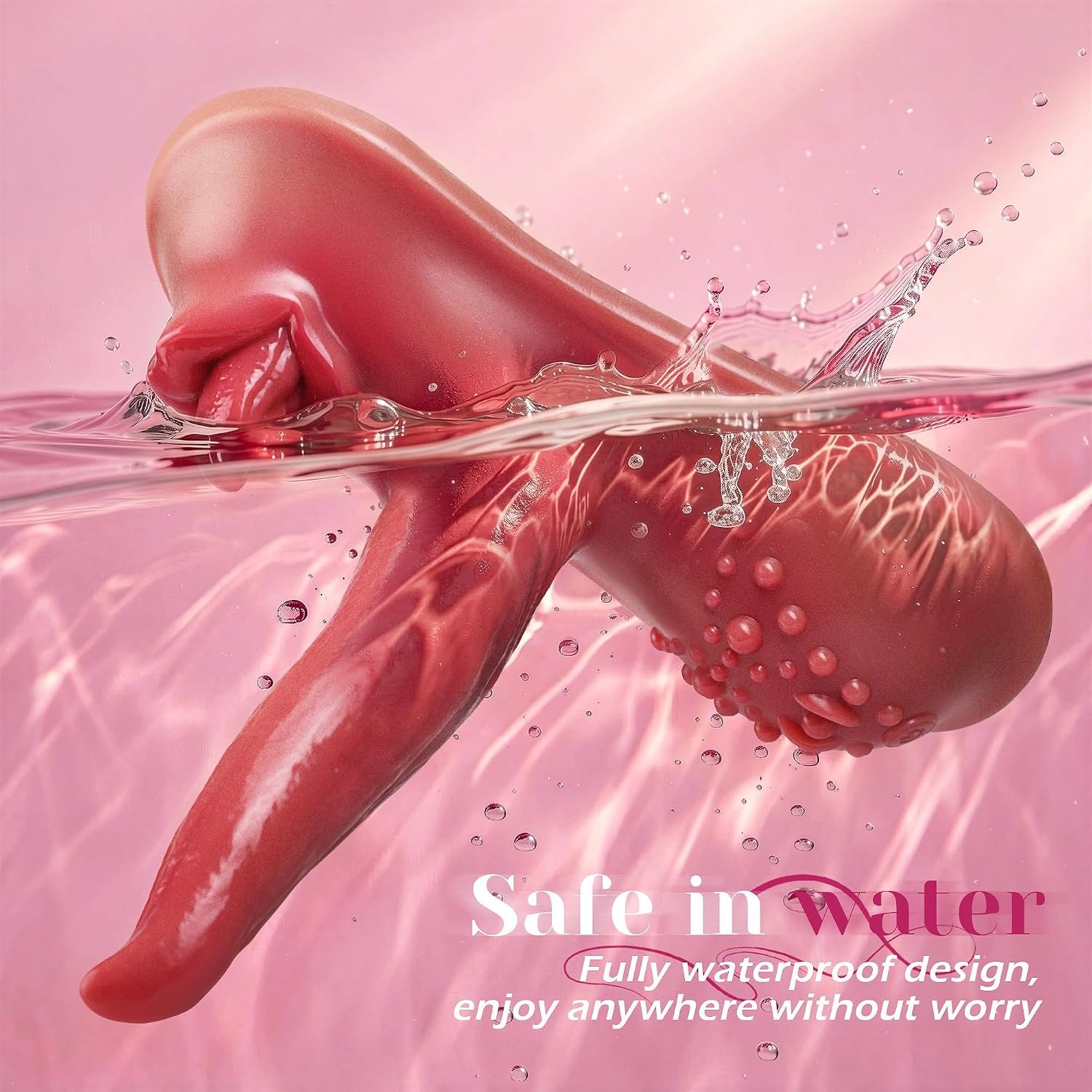 Koxten Riding Dildo Grinding Sex Toy - 10 Modes Swirling + Licking | Realistic Dildo Vibrator Thrusting Dildo Sit and Ride Dildo, Riding Vibrator Monster Dildo Tongue Toy for Women Gags & Muzzles - Image 6