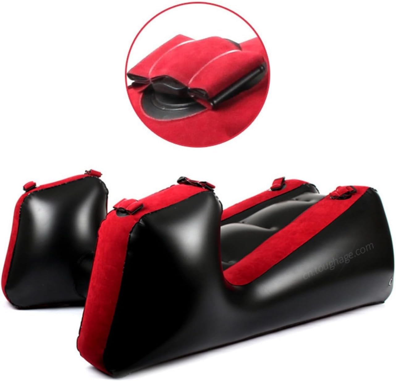 NUHUi Large Sexy Chaise Sofa Chair Sex Furniture Pillows Love Inflatable Ramps Cushions Bedroom Couples Set Toys Include Electric Air Pump +3Pcs Male & Female Magic Wand Massage Attachments - Image 3