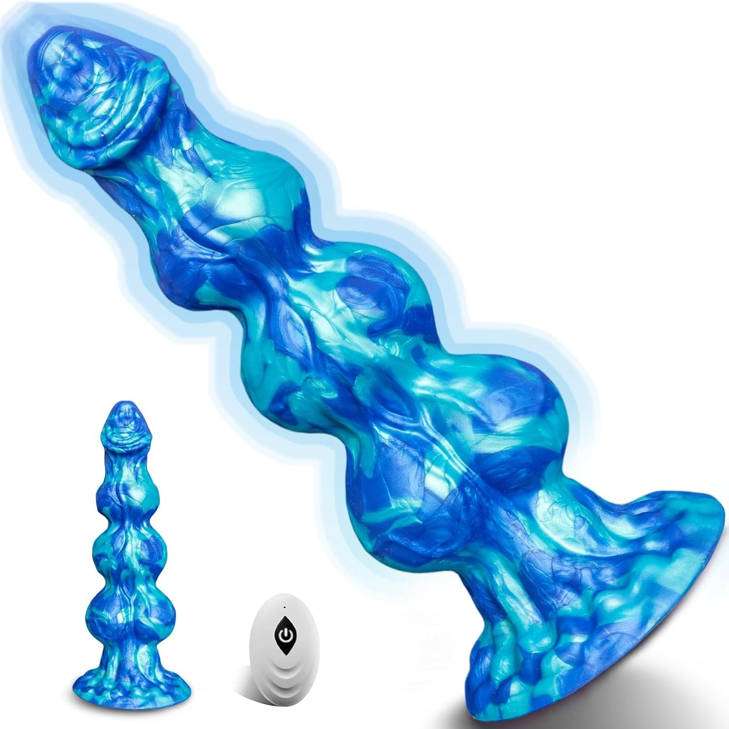 10" Vibrating Butt Plug Knot Dildo - Huge Anal Beads Monster Fantasy Dildos | Big Dragon Knotted Silicone Dildo for Vaginal Anal Play, Large Suction Cup for Hands-free, Adult Sex Toys for Women Men Gay - Image 2