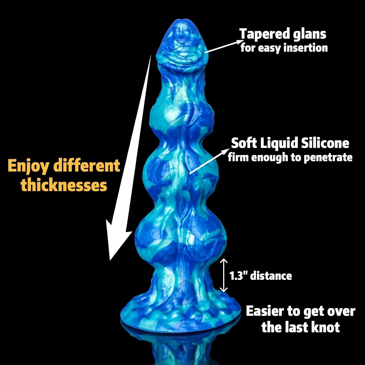 10" Vibrating Butt Plug Knot Dildo - Huge Anal Beads Monster Fantasy Dildos | Big Dragon Knotted Silicone Dildo for Vaginal Anal Play, Large Suction Cup for Hands-free, Adult Sex Toys for Women Men Gay