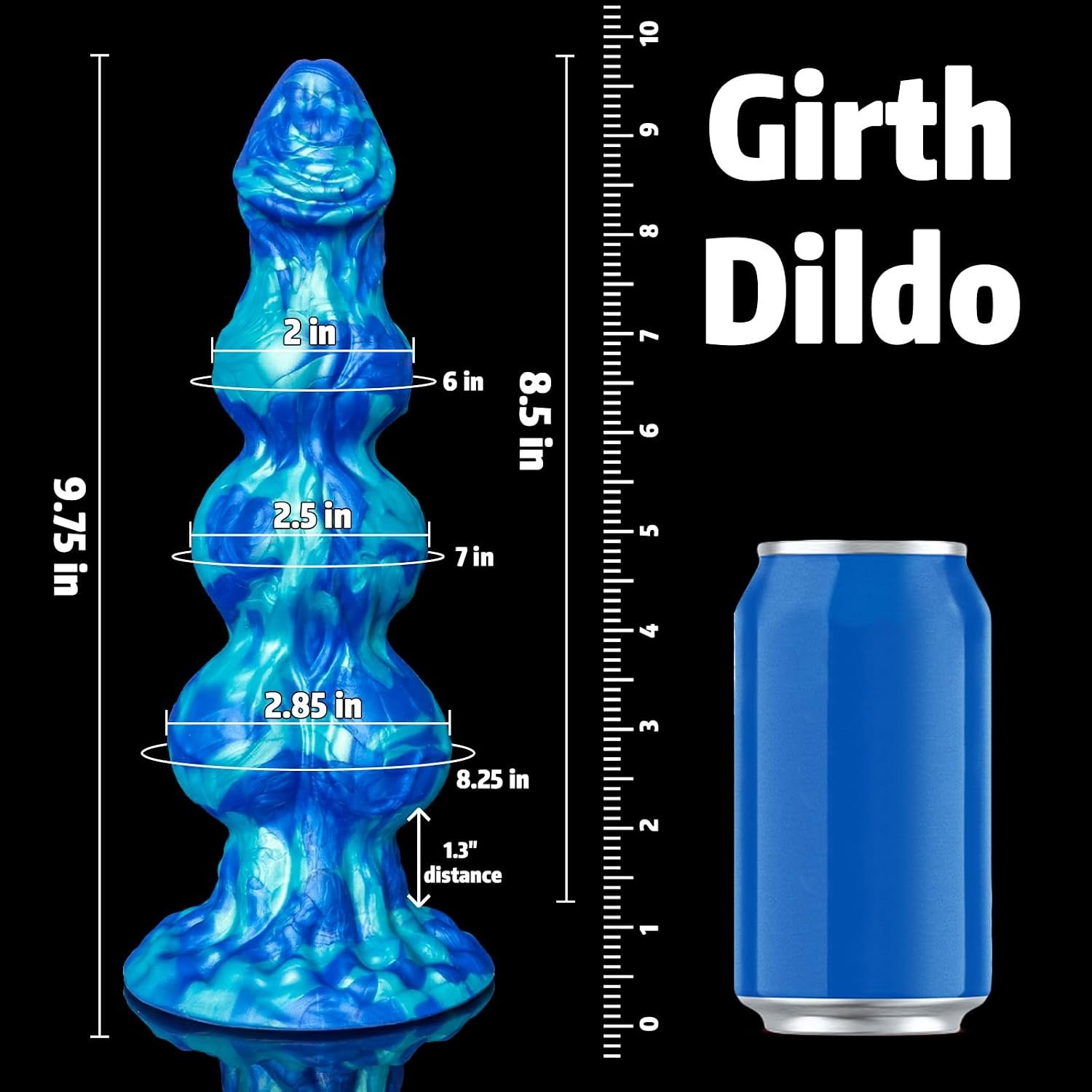 10" Vibrating Butt Plug Knot Dildo - Huge Anal Beads Monster Fantasy Dildos | Big Dragon Knotted Silicone Dildo for Vaginal Anal Play, Large Suction Cup for Hands-free, Adult Sex Toys for Women Men Gay - Image 3