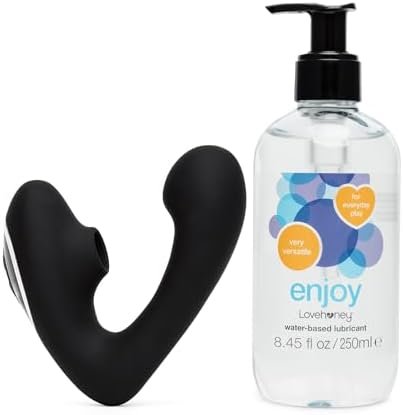 Greedy Girl Duet Clit Sucker & Stroking Vibrator for Women & Lovehoney Enjoy Water Based Lubricant 8.5 fl oz | Sex Toys for Women Gift Bundle - Image 5