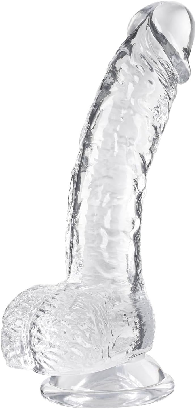 Clear Realistic Dildo, 7.3 Inch Feels Like Skin Body-Safe Material | G spot Stimulator Dildos, Strong Suction Cup for Hands-Free Play, Adult Sex Toys Suitable for Women Men Gay ＆ Couple - Image 2