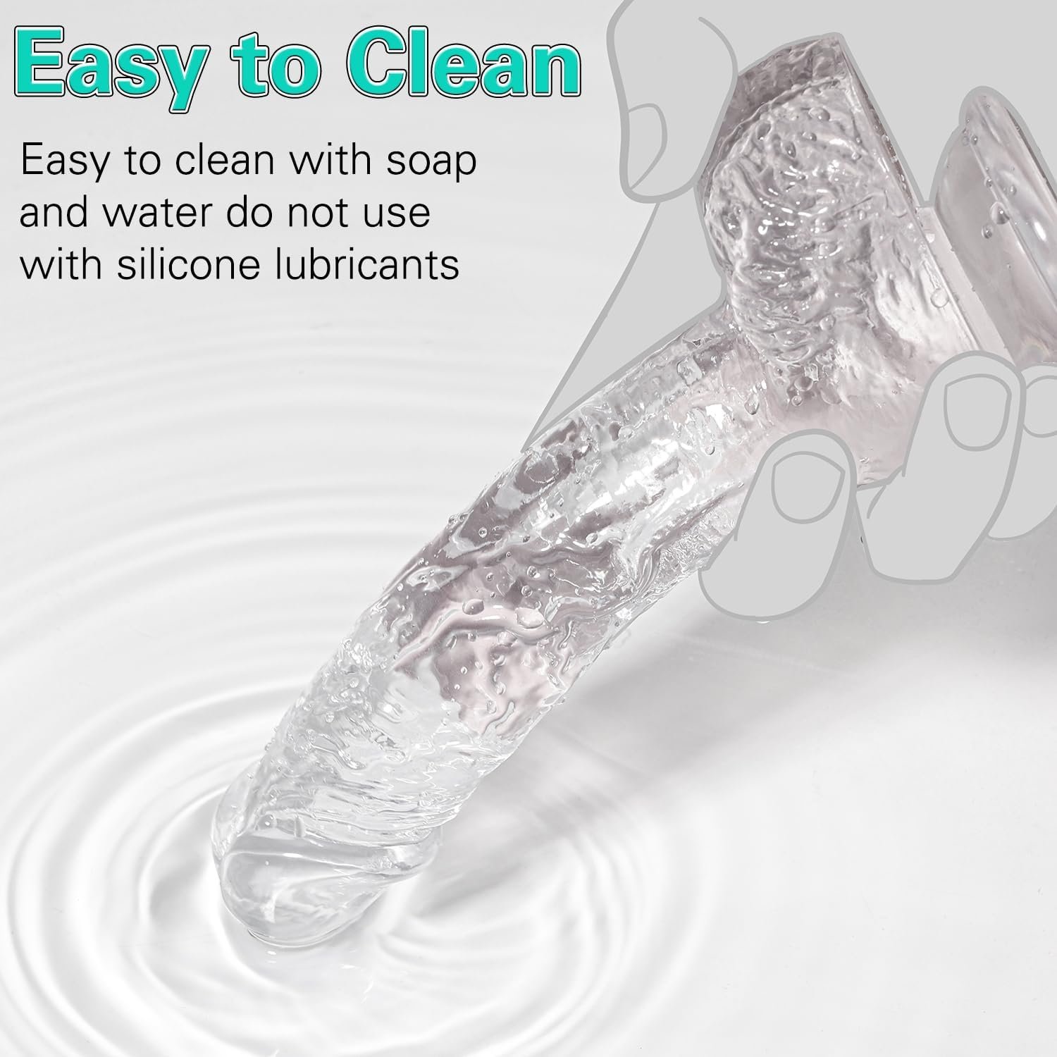 Clear Realistic Dildo, 7.3 Inch Feels Like Skin Body-Safe Material | G spot Stimulator Dildos, Strong Suction Cup for Hands-Free Play, Adult Sex Toys Suitable for Women Men Gay ＆ Couple - Image 6