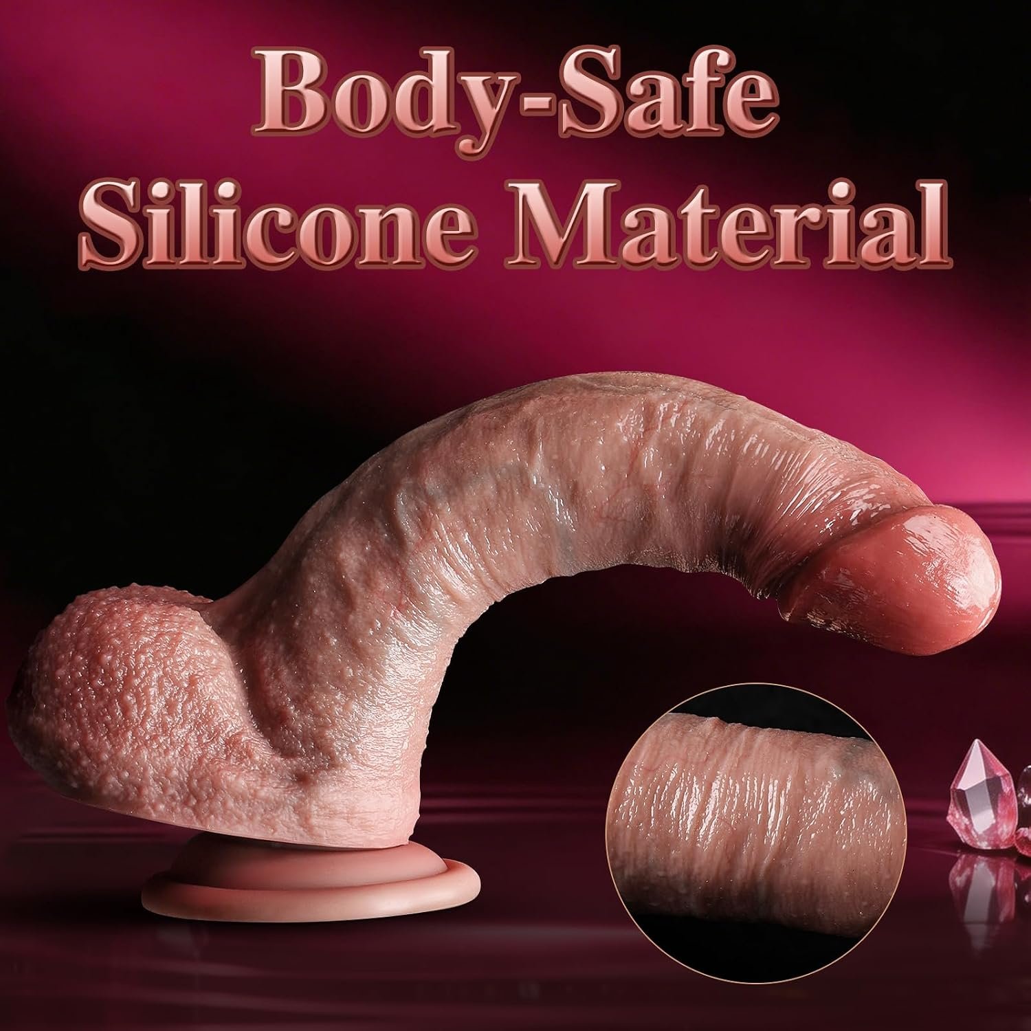 Realistic Dildo Sex Toys for Women - 7.8 Inch Dual Density Silicone Soft Dildo with Strong Suction Cup Base, Beginner Adult Toy for Vaginal Anal G-Spot Stimulation, Men Women Couples Pleasure - Image 6
